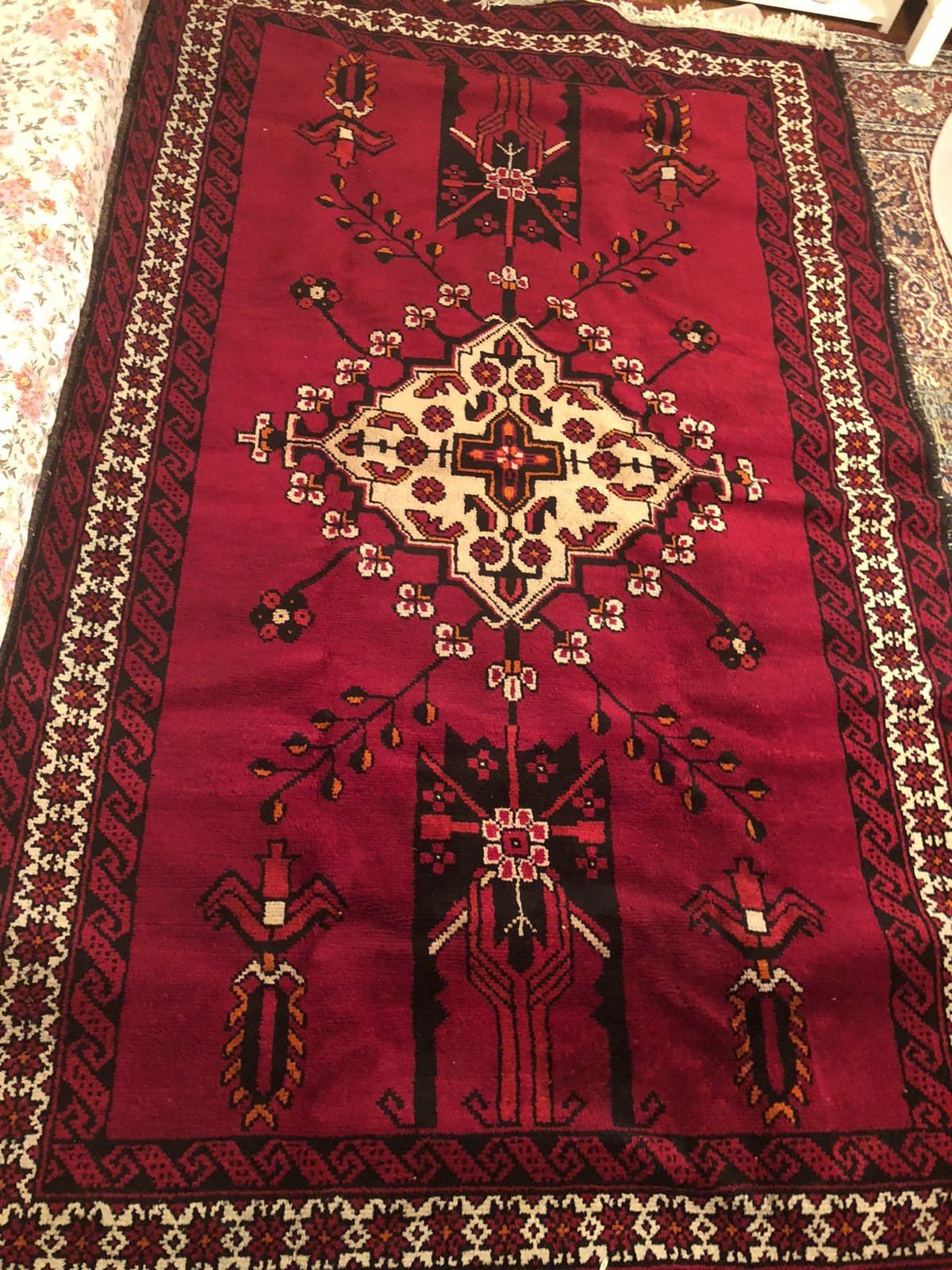 1920s Antique Turkmen Ersari Rug 5x8 Afghan Handmade Persian Style Tribal Carpet 1920s Antique Turkmen Ersari Rug 5x8 Afghan Handmade Persian Style Tribal Carpet