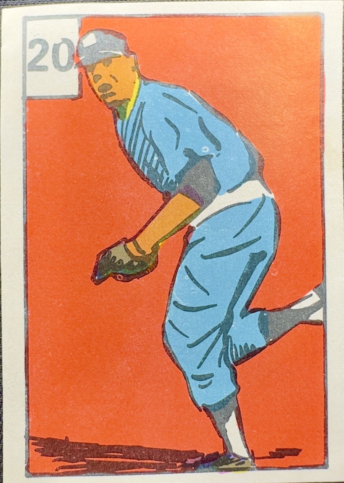 VINTAGE 1972 REYAUCA VENEZUELA BASEBALL STICKER CARD #20 MICKEY MANTLE ANTIQUE