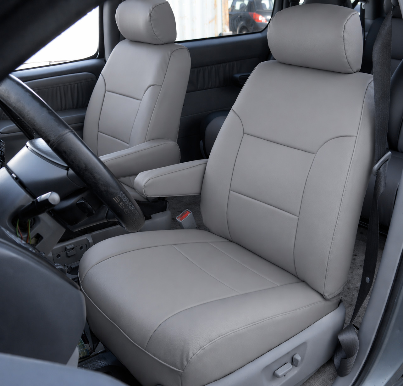 for 1998-2003 TOYOTA SIENNA IGGEE S.LEATHER CUSTOM 2 FRONT SEAT COVERS GREY for 1998-2003 TOYOTA SIENNA IGGEE S.LEATHER CUSTOM 2 FRONT SEAT COVERS GREY