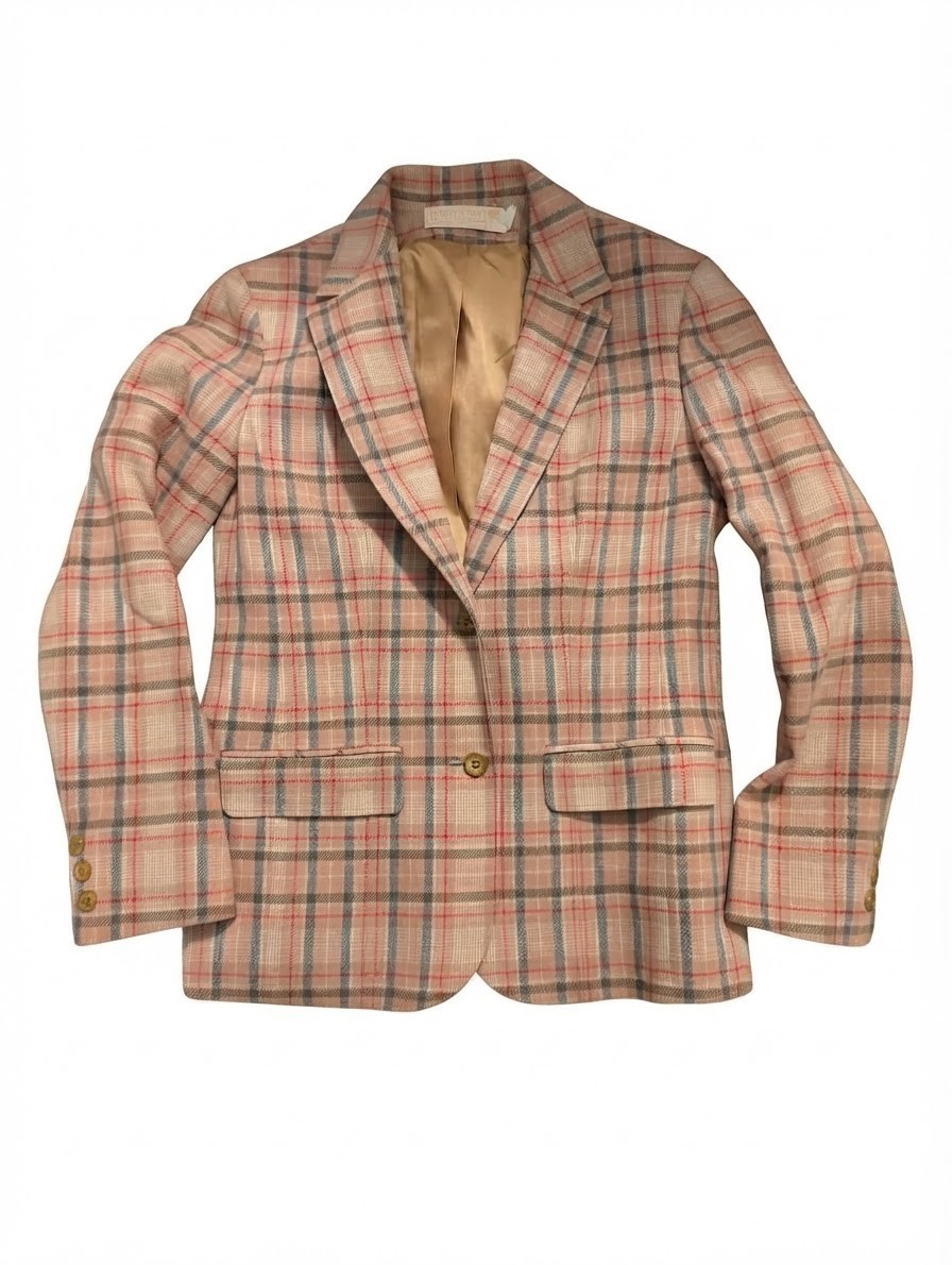 Vintage Pendleton Wool Blazer Jacket Womens Small Plaid 100% Virgin Wool