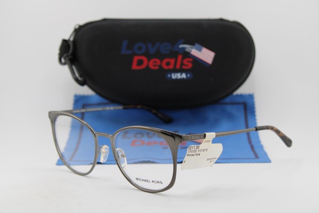 NEW MICHAEL KORS MK 3022 NEW ORLEANS 1218 GUNMETAL AUTHENTIC EYEGLASSES 53-18 NEW MICHAEL KORS MK 3022 NEW ORLEANS 1218 GUNMETAL AUTHENTIC EYEGLASSES 53-18