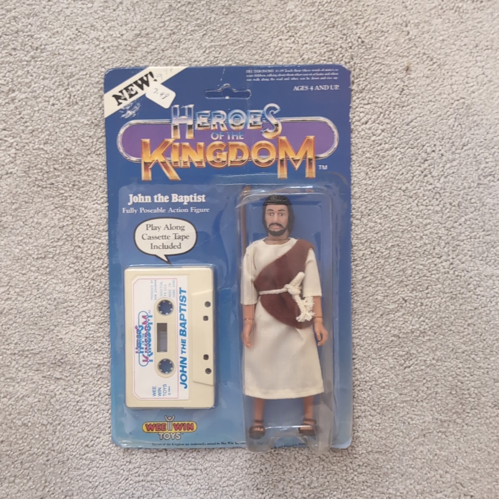 Vintage Sealed Heroes Of The Kingdom John the Baptist Wee Win 1984 Bible Figure