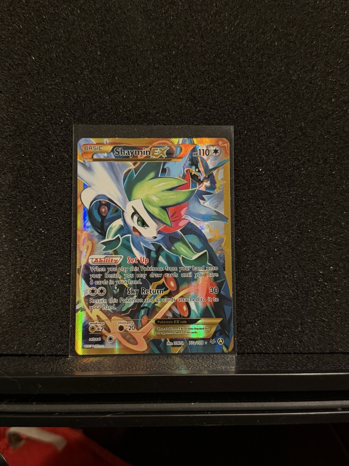 NM Pokemon Shaymin EX 077a/108 Alternate Art Holo NM Pokemon Shaymin EX 077a/108 Alternate Art Holo