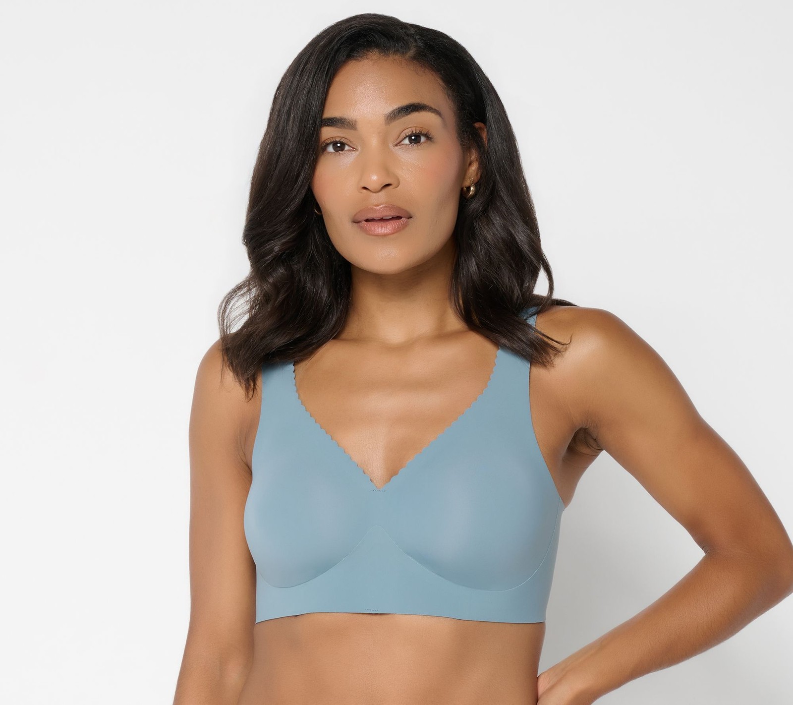 Evelyn & Bobbie Women\'s Bra Sz M Seamless Grey Dusk- Textured Leopard A677303