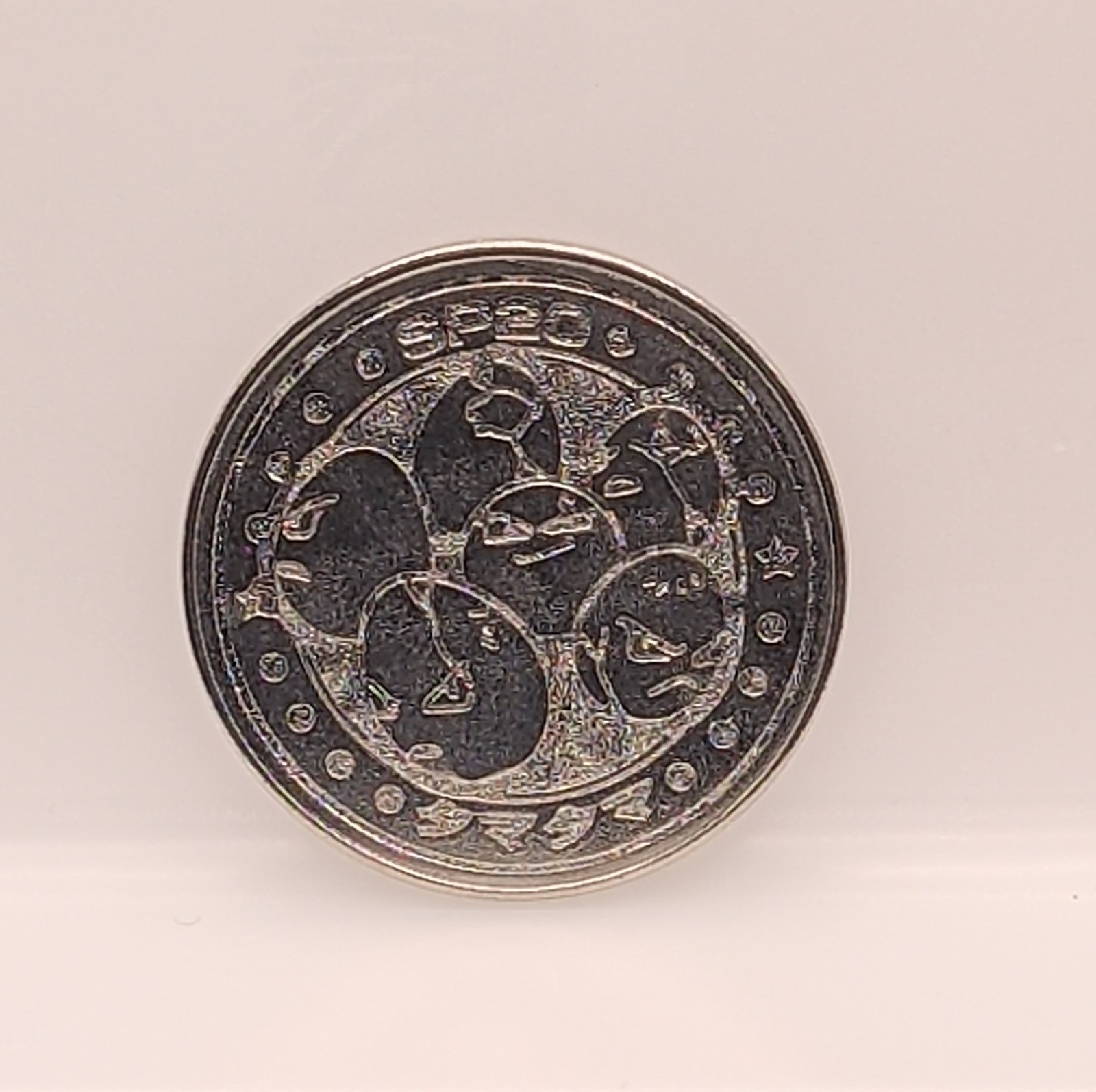 Pokemon Vintage Battle Coin Metal Meiji  1998 from Japan Exeggcute
