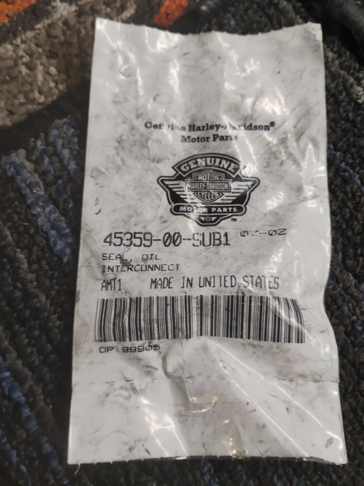 NOS OEM Harley-Davidson Interconnect Oil Seal 45359-00-SUB1 Genuine Factory Seal