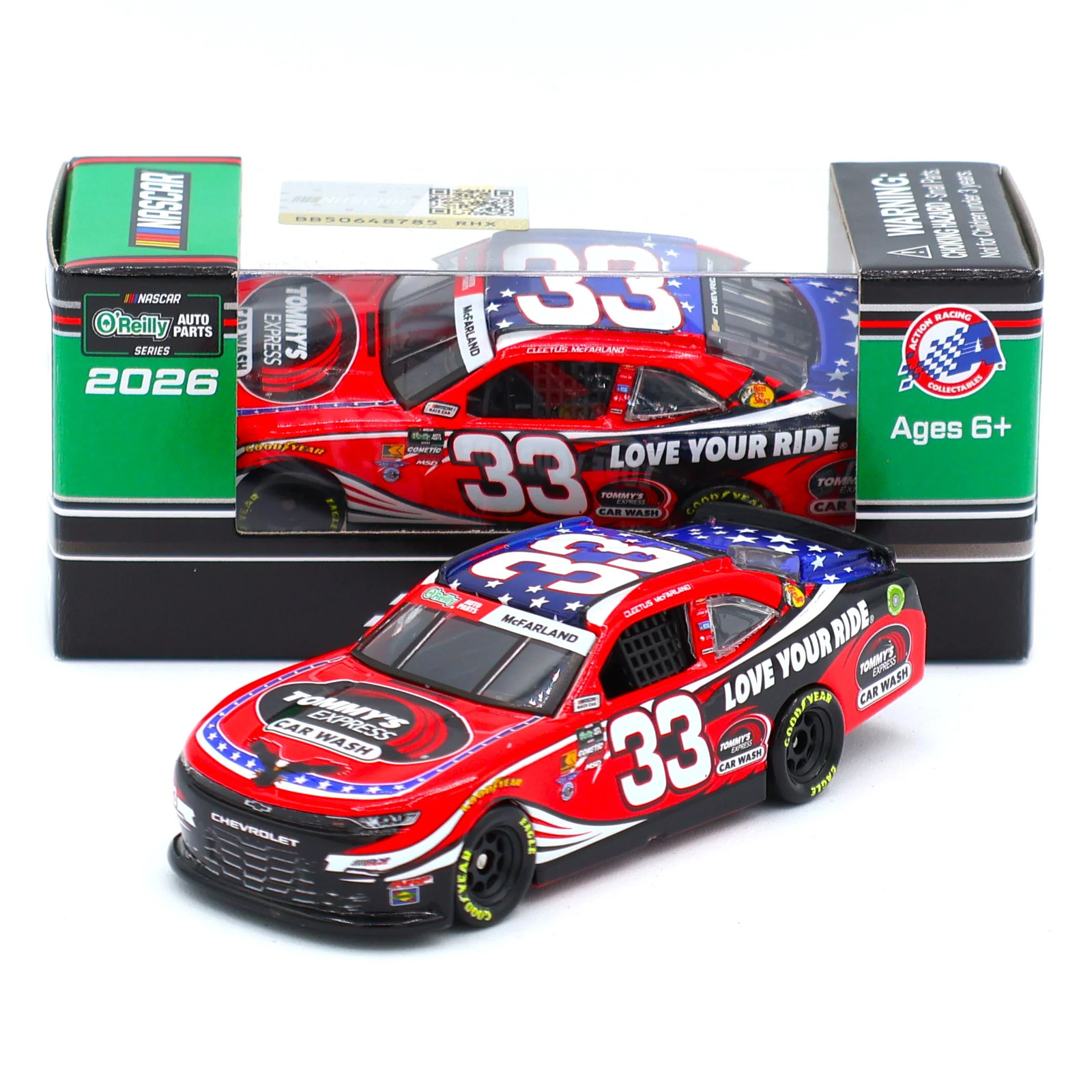 Cleetus McFarland 2026 Tommy\'s Express Car Wash 1:64 Nascar Diecast