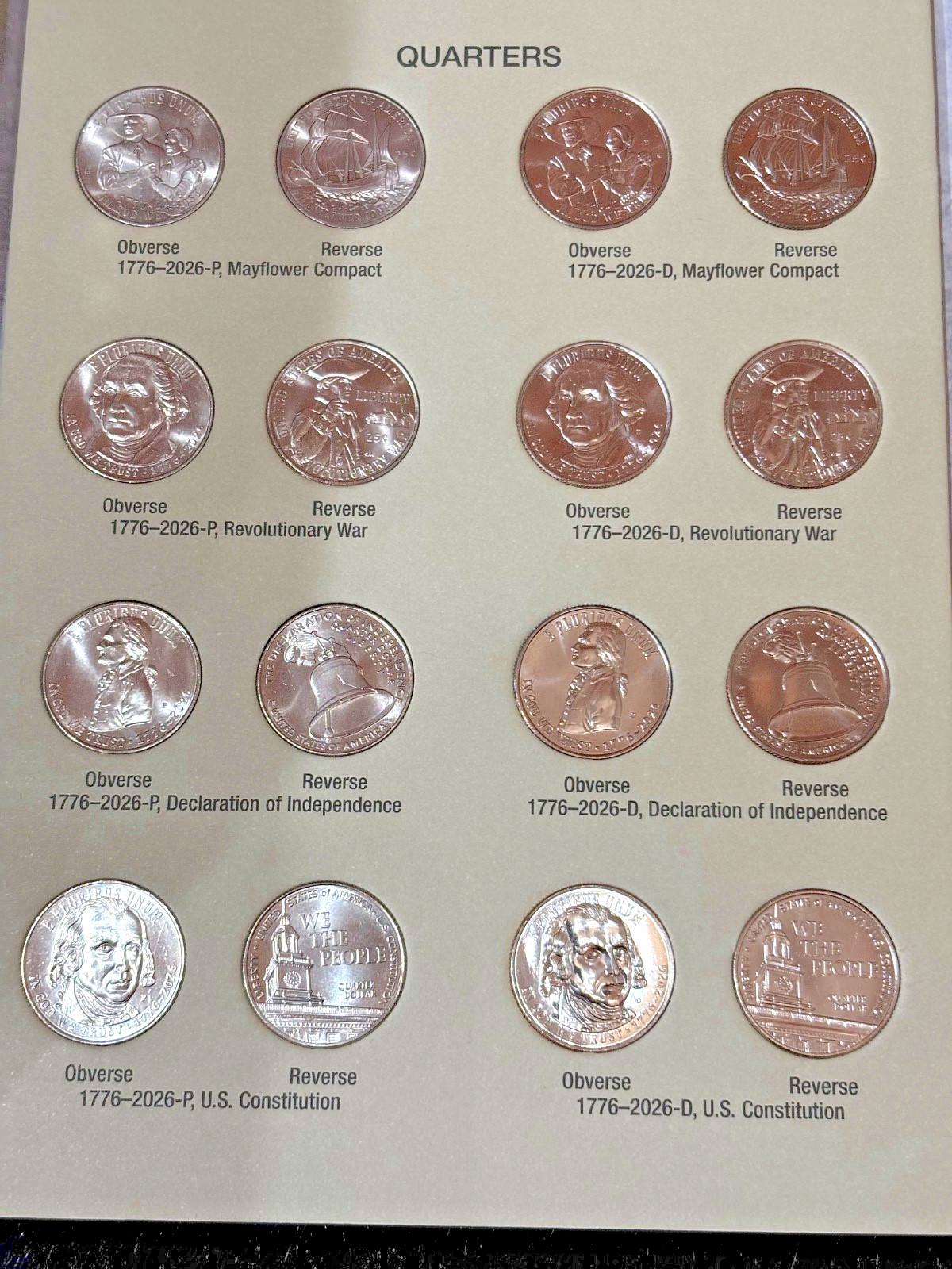 2026 USA 250th Anniversary Folder P&D Set 24 Coins