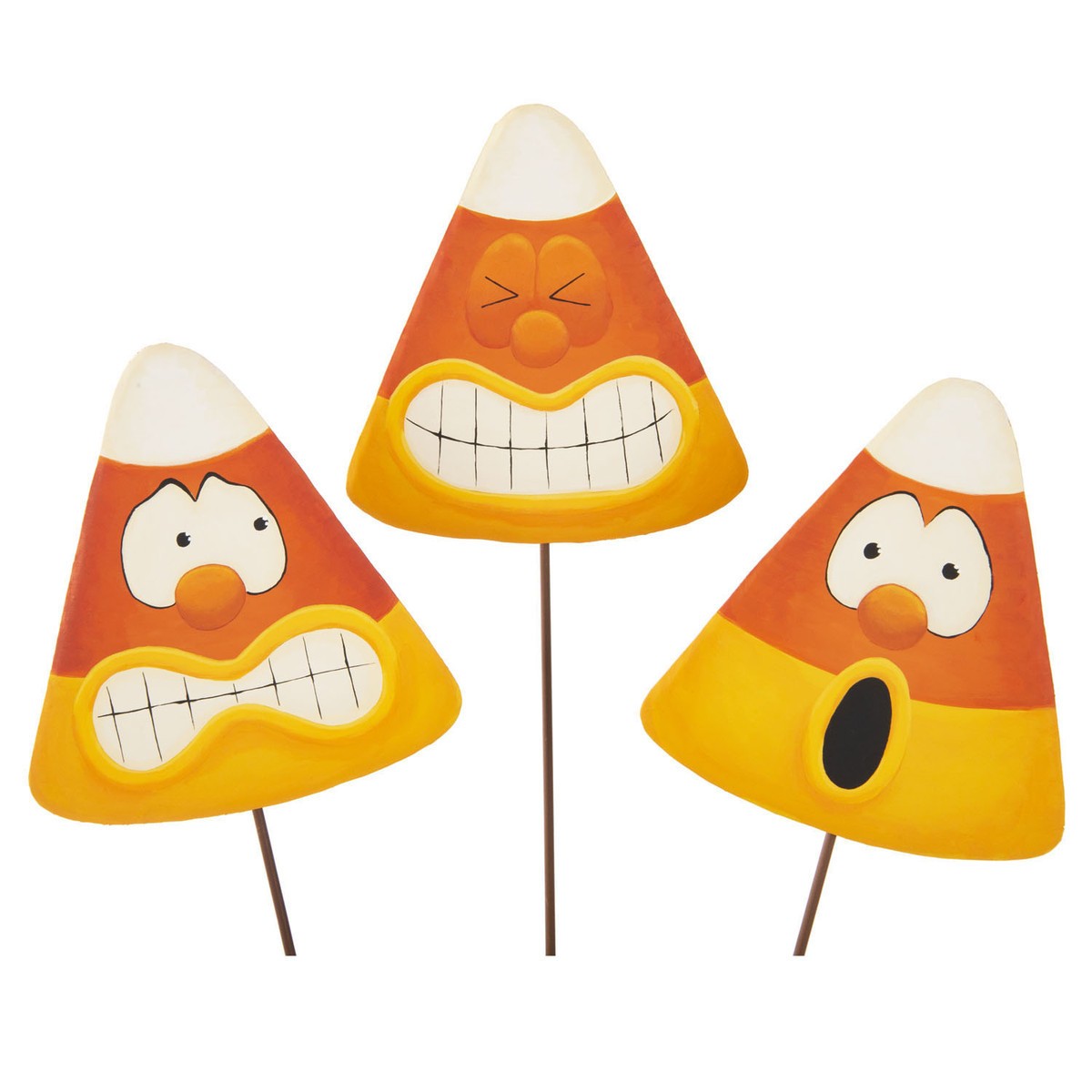 Round Top Collection - Expression Candy Corns w/REM Stakes, Set of 3 - Round Top Collection - Expression Candy Corns w/REM Stakes, Set of 3 -