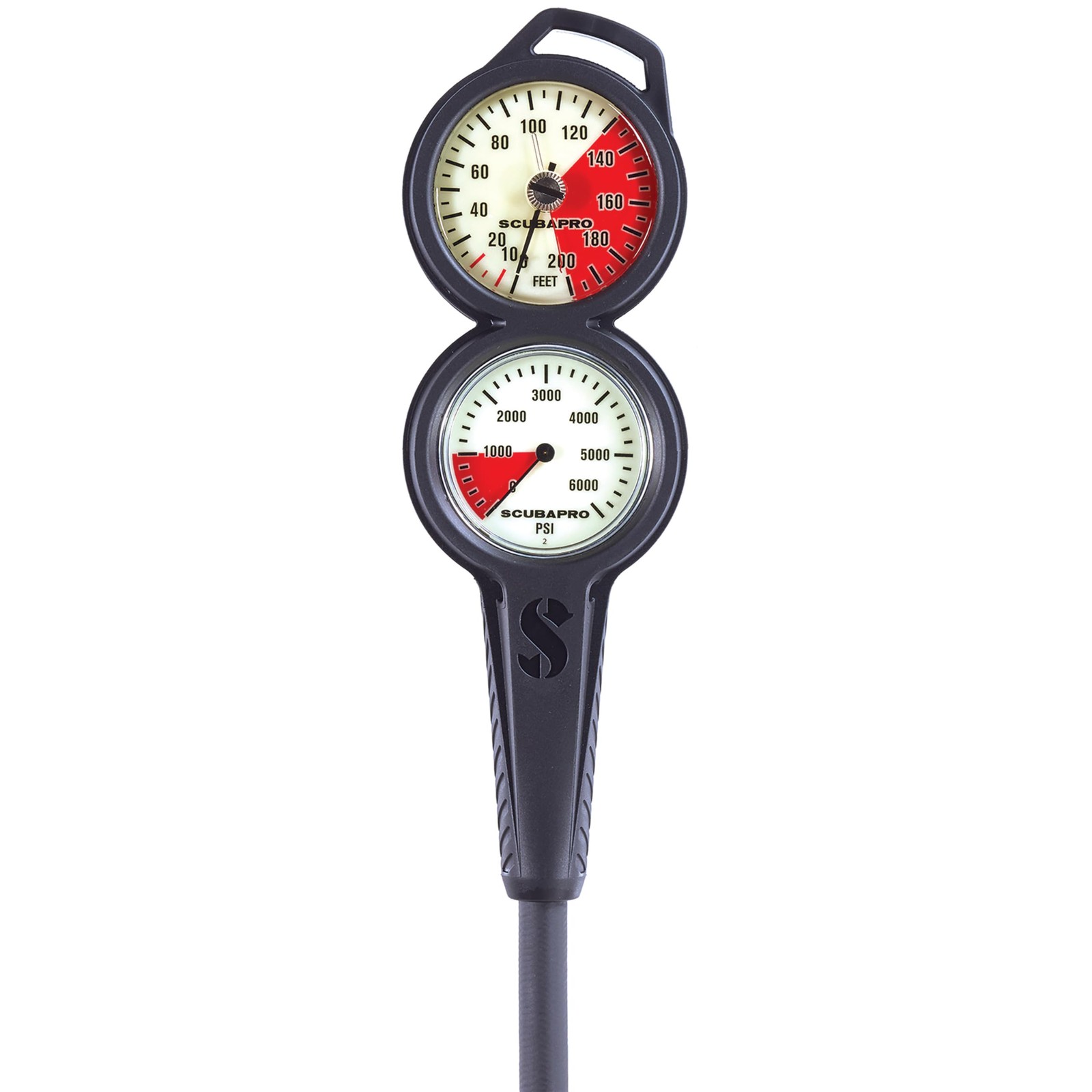 SCUBAPRO 2-Gauge Inline Diving Console with Pressure None or Other, Black SCUBAPRO 2-Gauge Inline Diving Console with Pressure None or Other, Black