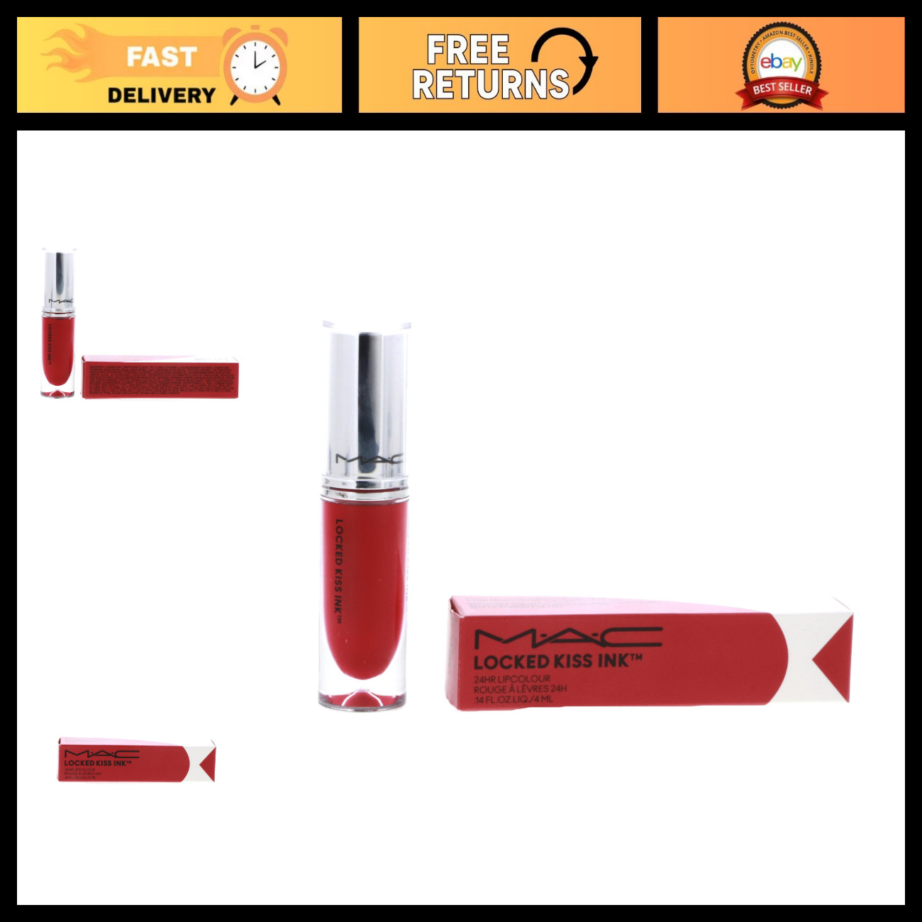 Long-Lasting 24HR Fuchsia Pink Lipstick - Locked Kiss Ink, .14 fl oz / 4 mL Long-Lasting 24HR Fuchsia Pink Lipstick - Locked Kiss Ink, .14 fl oz / 4 mL