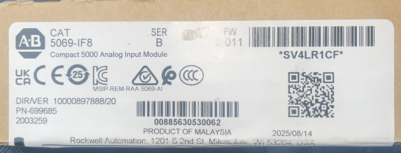 Allen-Bradley 5069-IF8 PLC Input/Module Allen-Bradley 5069-IF8 PLC Input/Module