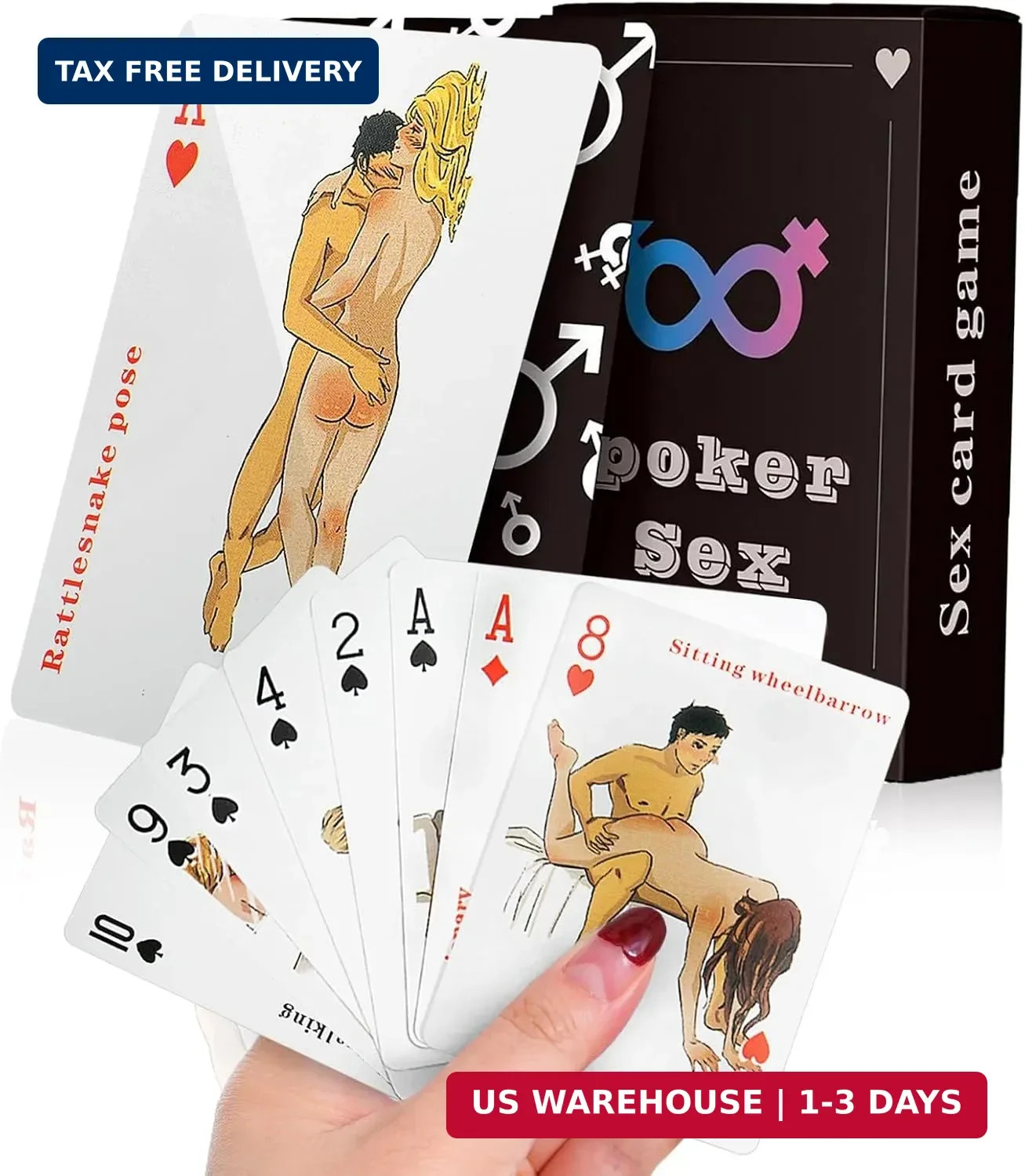 Romantic Fun Sex Poker Game - Date Night Game for Adult Couples, 54 Card Playing Romantic Fun Sex Poker Game - Date Night Game for Adult Couples, 54 Card Playing