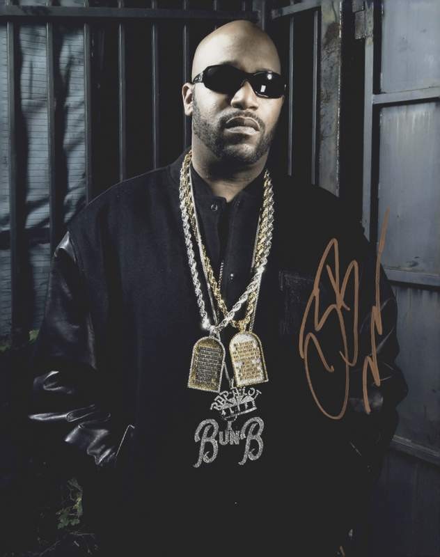 UGK Bun B Signed authentic signed rap 8x10 photo W/Certificate Autographed A0121
