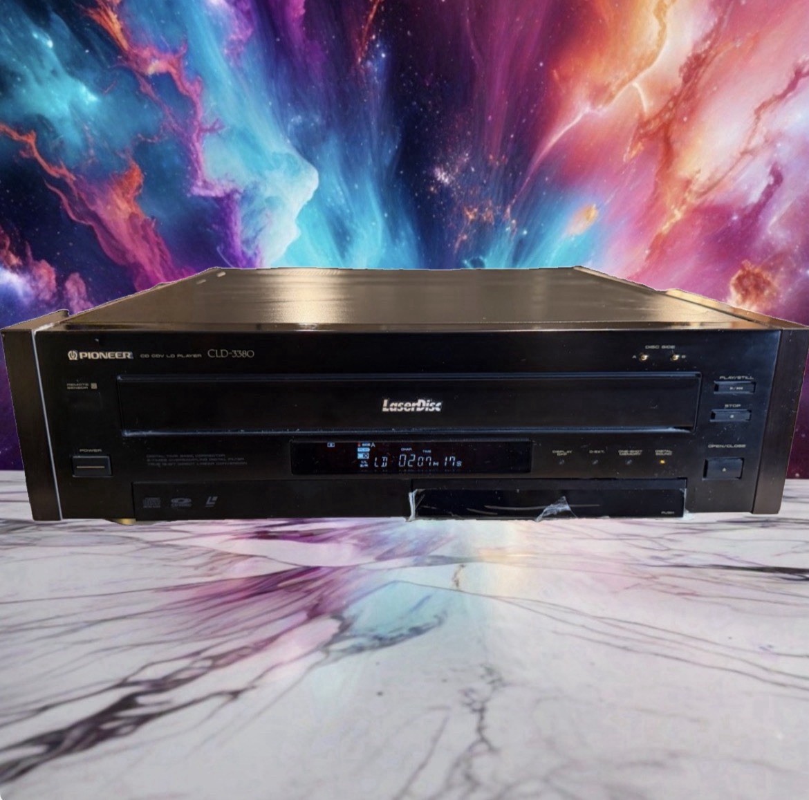 Vintage Pioneer CLD-3380 GREAT LaserDisc Player Vinyl Casing Near Mint Remote✅ Vintage Pioneer CLD-3380 GREAT LaserDisc Player Vinyl Casing Near Mint Remote✅