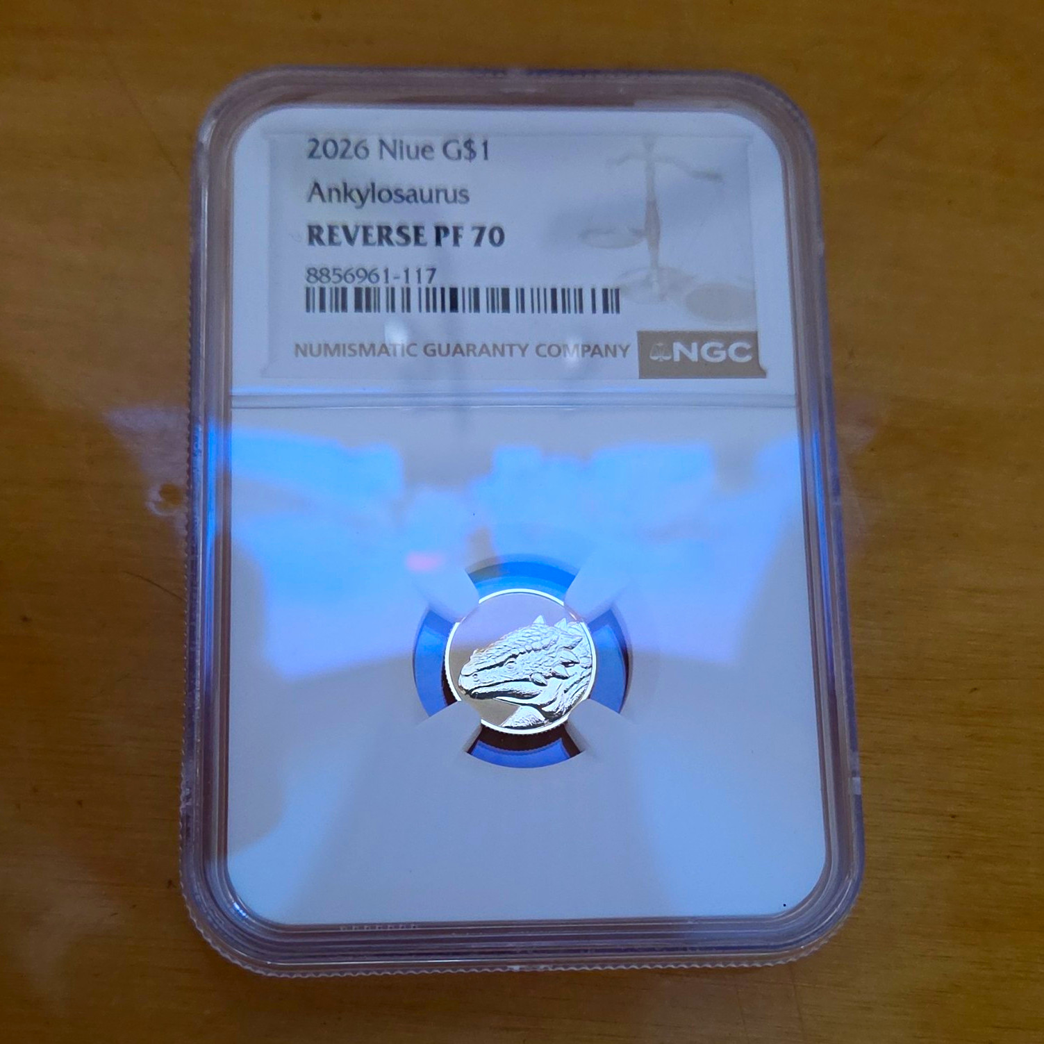 2026 Niue Ankylosaurus $1 0.999 Silver Coin NGC Reverse PF70 2026 Niue Ankylosaurus $1 0.999 Silver Coin NGC Reverse PF70