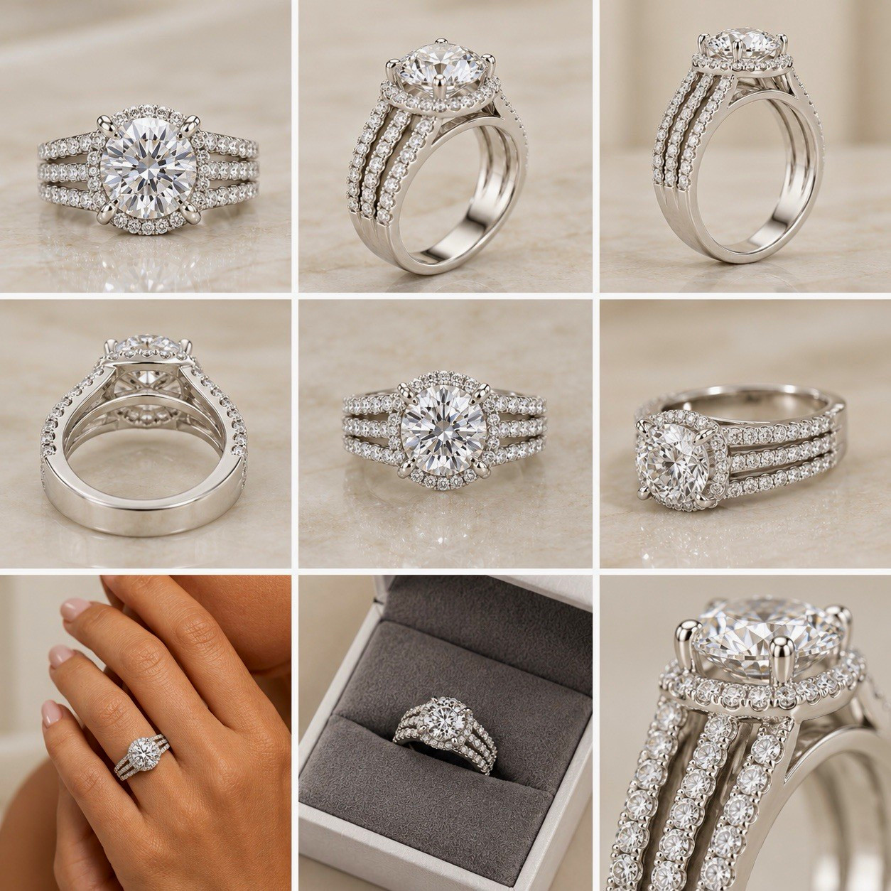 VVS1 Engagement Ring 14k White Gold VVS1 Engagement Ring 14k White Gold