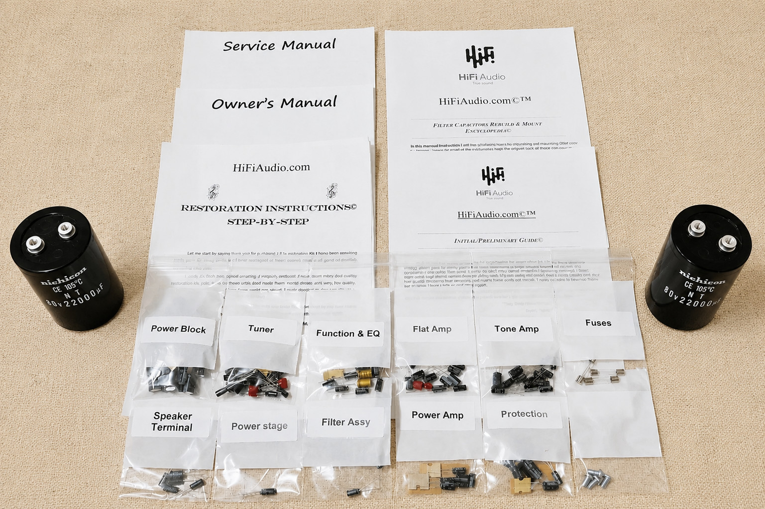 Pioneer SX-1080 FULL rebuild restoration recap upgrade kit repair capacitor