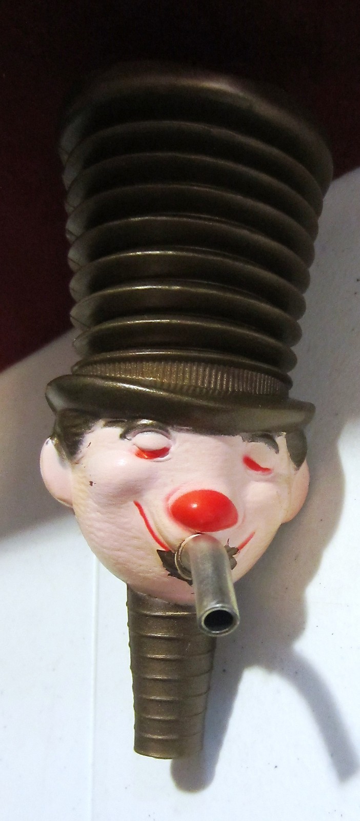 Vintage whiskey topper / spout - face / hat design