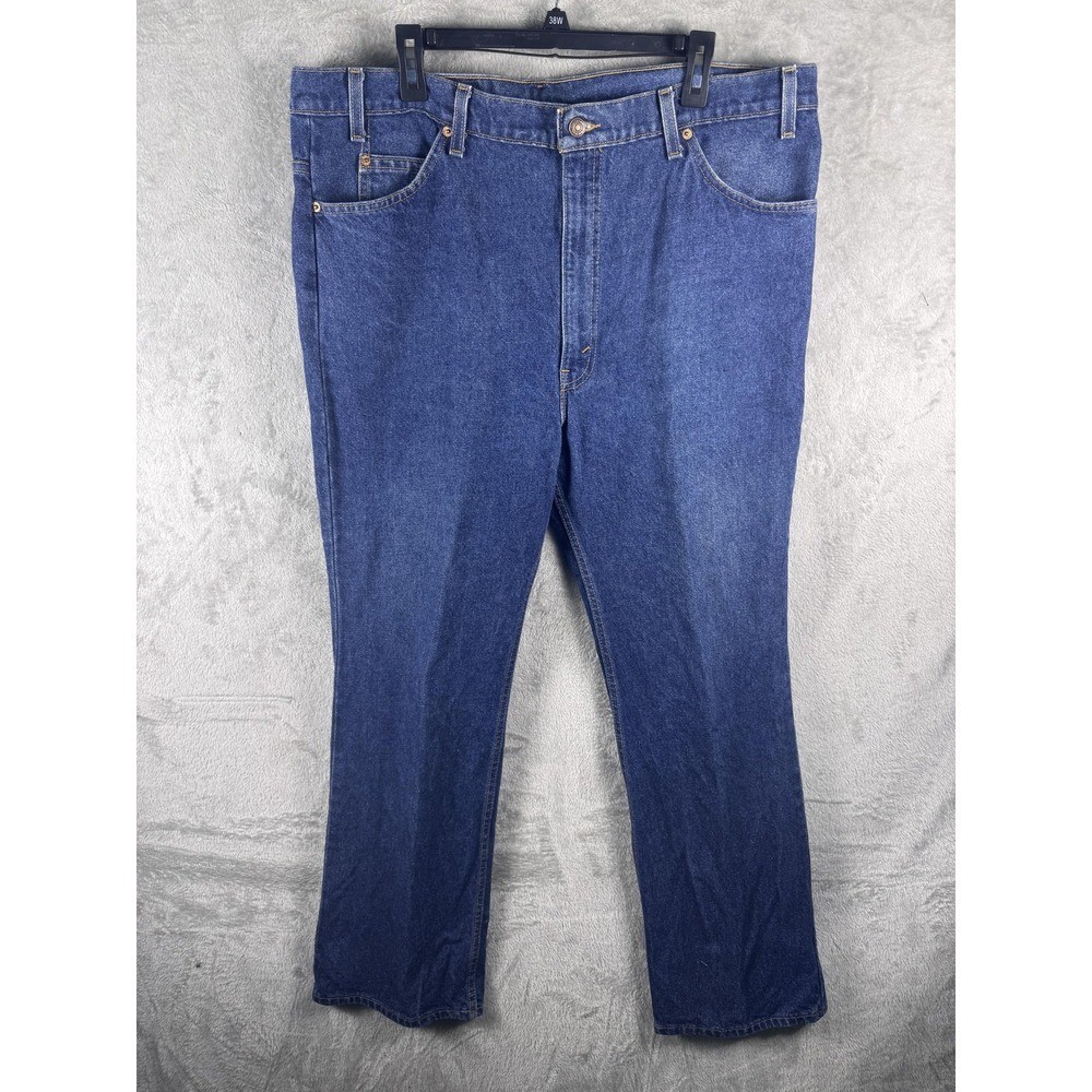 Vintage Levis 517 Jeans Mens 42x32 Bootcut Made In USA Orange Tab Medium Wash