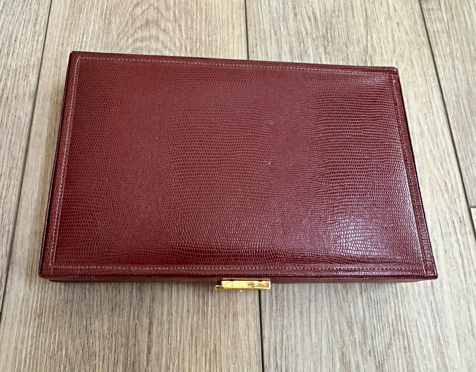 Vintage SIR RONDO’S Italy 12 Slot Leather Jewelry Or Pen Storage Box Case