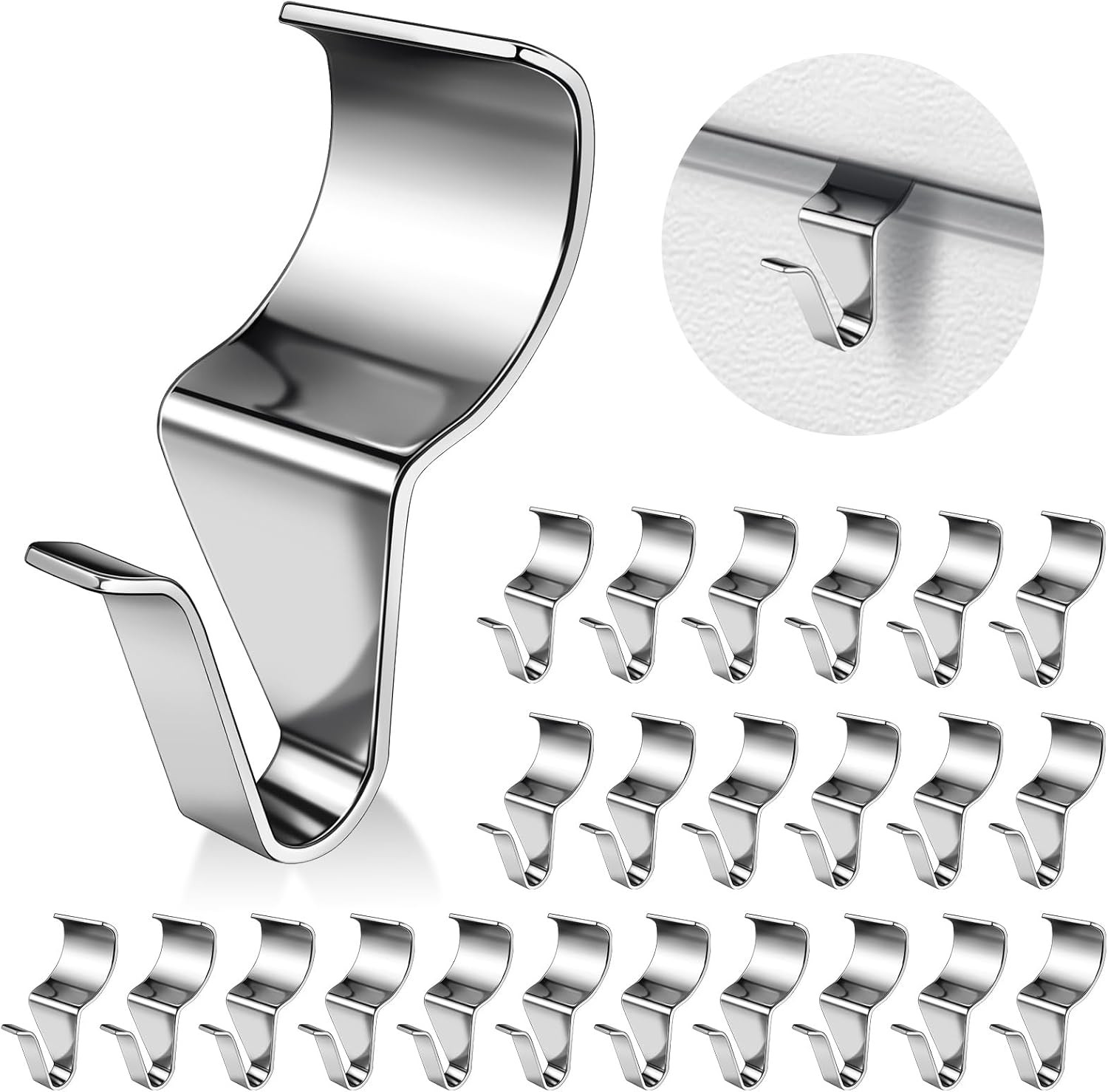 24PCS Vinyl Siding Hook Thicken Stainless Steel Vinyl Siding Clips Hangers