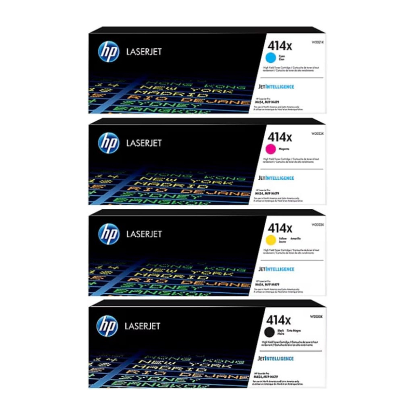 Genuine HP 414X High Yield Toner Set W2020X W2021X W2022X W2023X CMYK