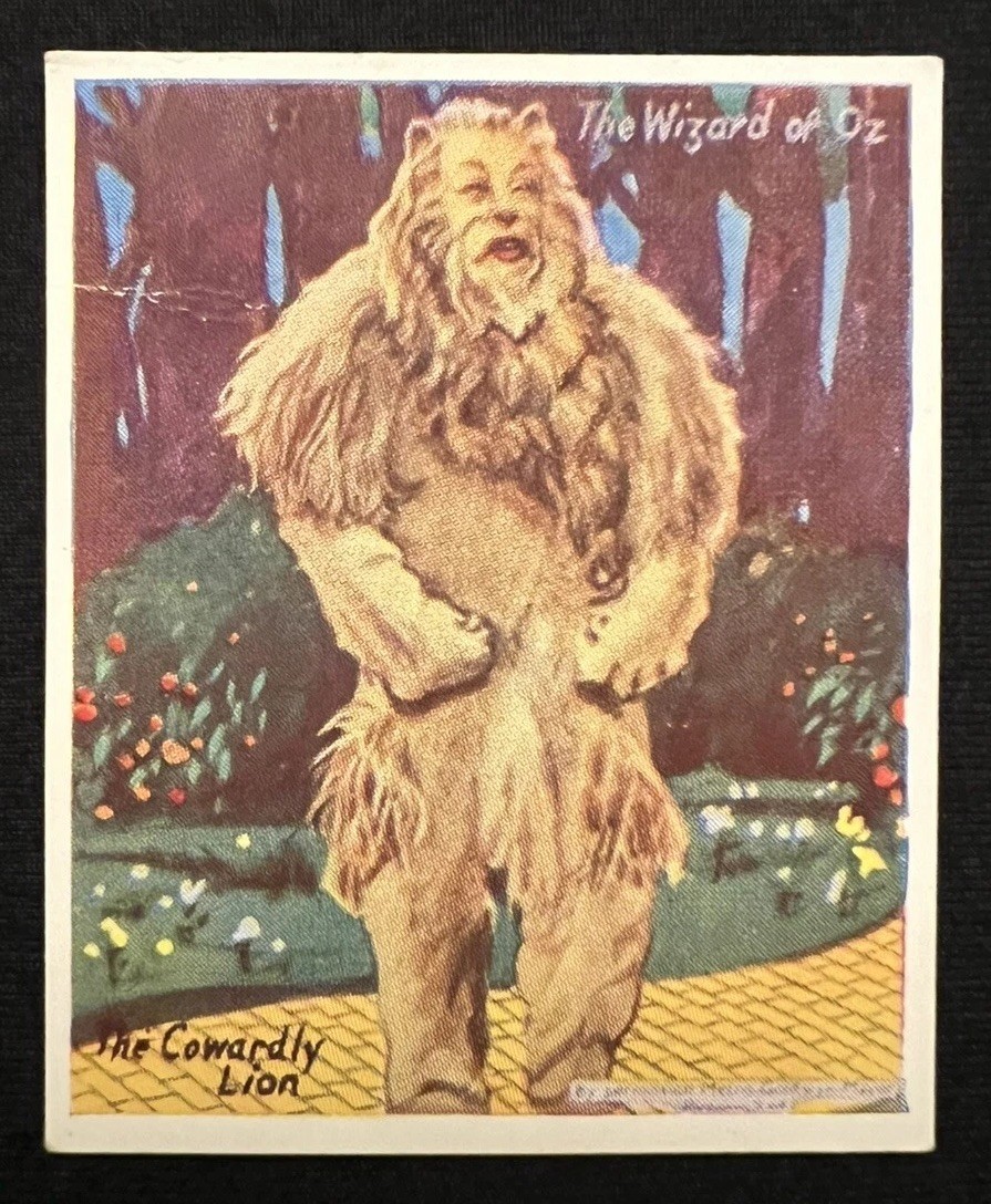 1939 BARRATT & CO THE COWARDLY LION *ROOKIE CARD* WIZARD OF OZ LOW POP EX 1939 BARRATT & CO THE COWARDLY LION *ROOKIE CARD* WIZARD OF OZ LOW POP EX