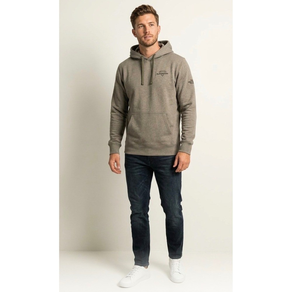 The North Face Black Diamond Circular Design Hoodie Olive Green Mens Large