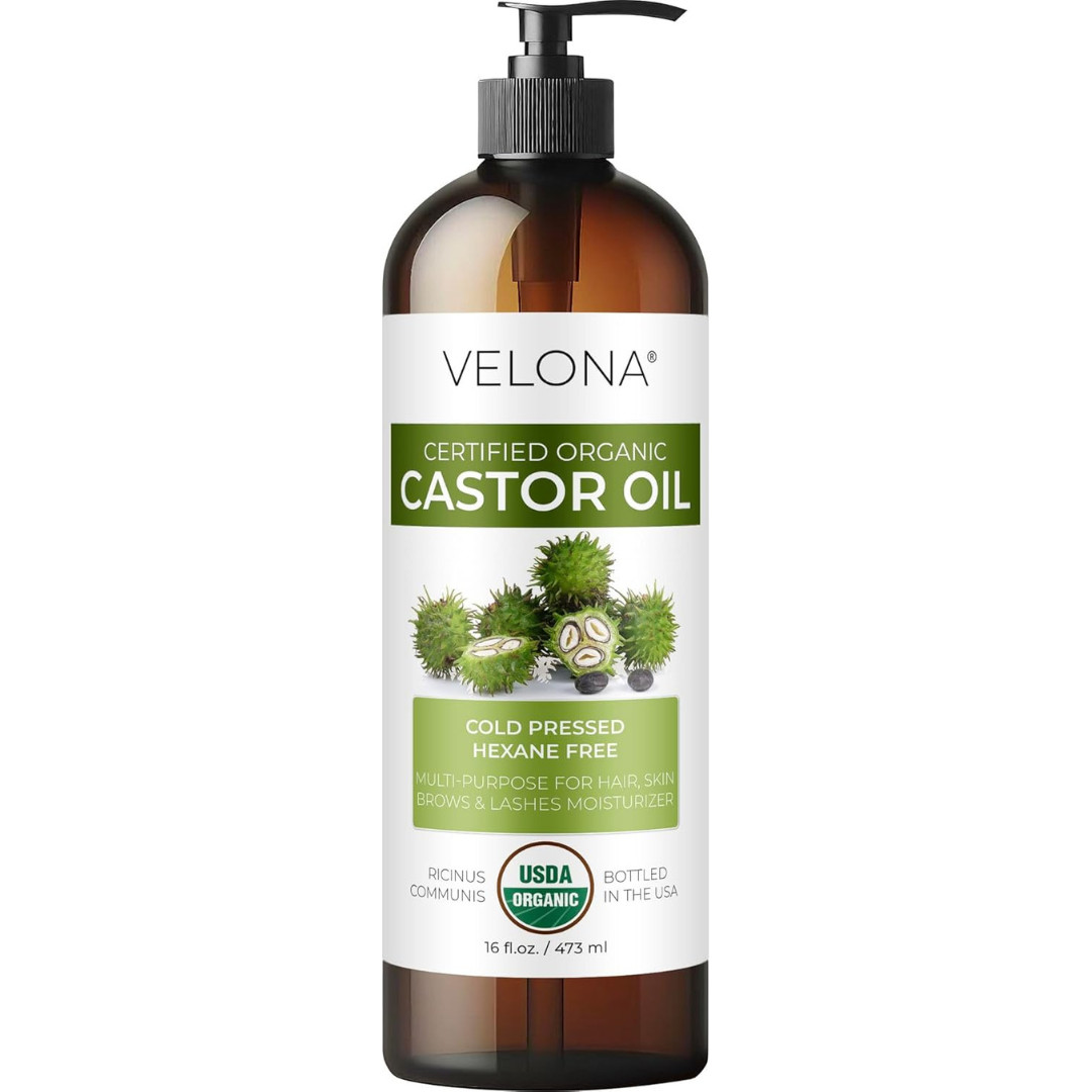 Velona USDA Certified Organic Castor Oil - 16 oz Eyelashes Eyebrows Cold Pressed Velona USDA Certified Organic Castor Oil - 16 oz Eyelashes Eyebrows Cold Pressed