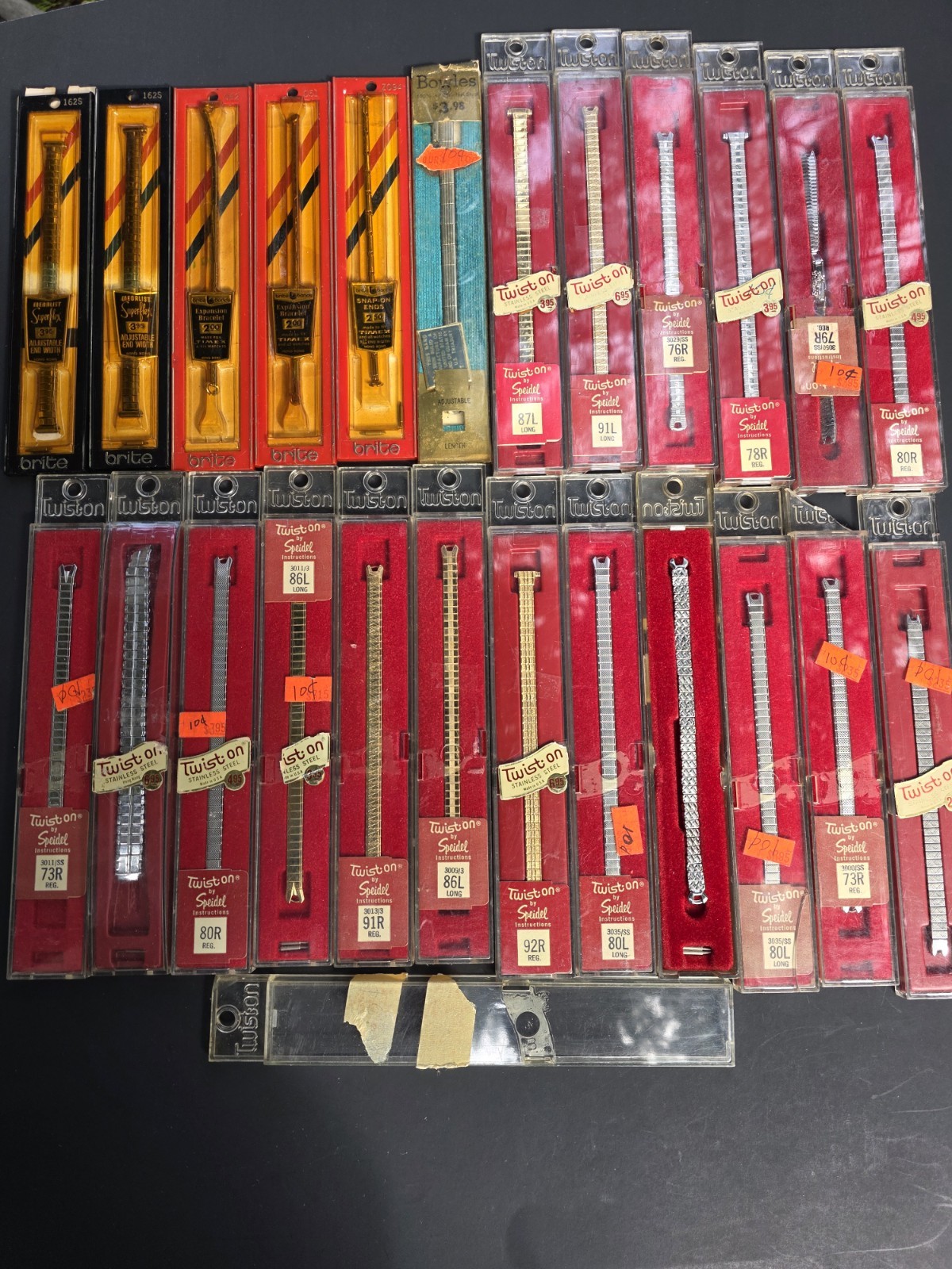 NOS  Vintage, Ladies Watch Bands,  Brite, Bowles, Twiston By Speidel New in box