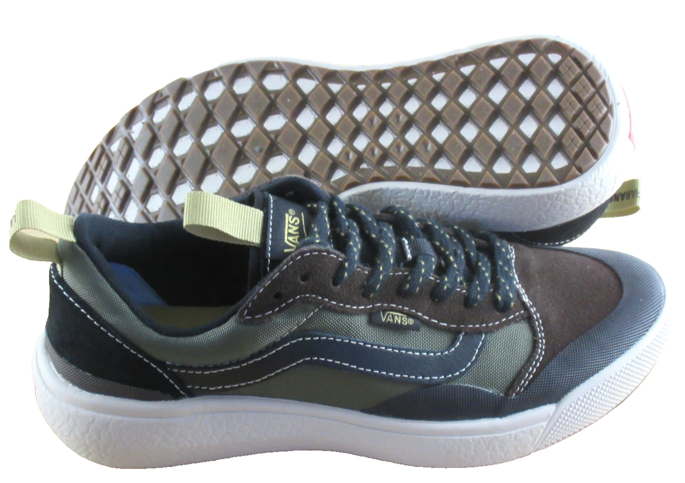 Vans Women\'s UltraRange Exo SE Black Olive Green Brown Trail Shoes Size 8 NIB