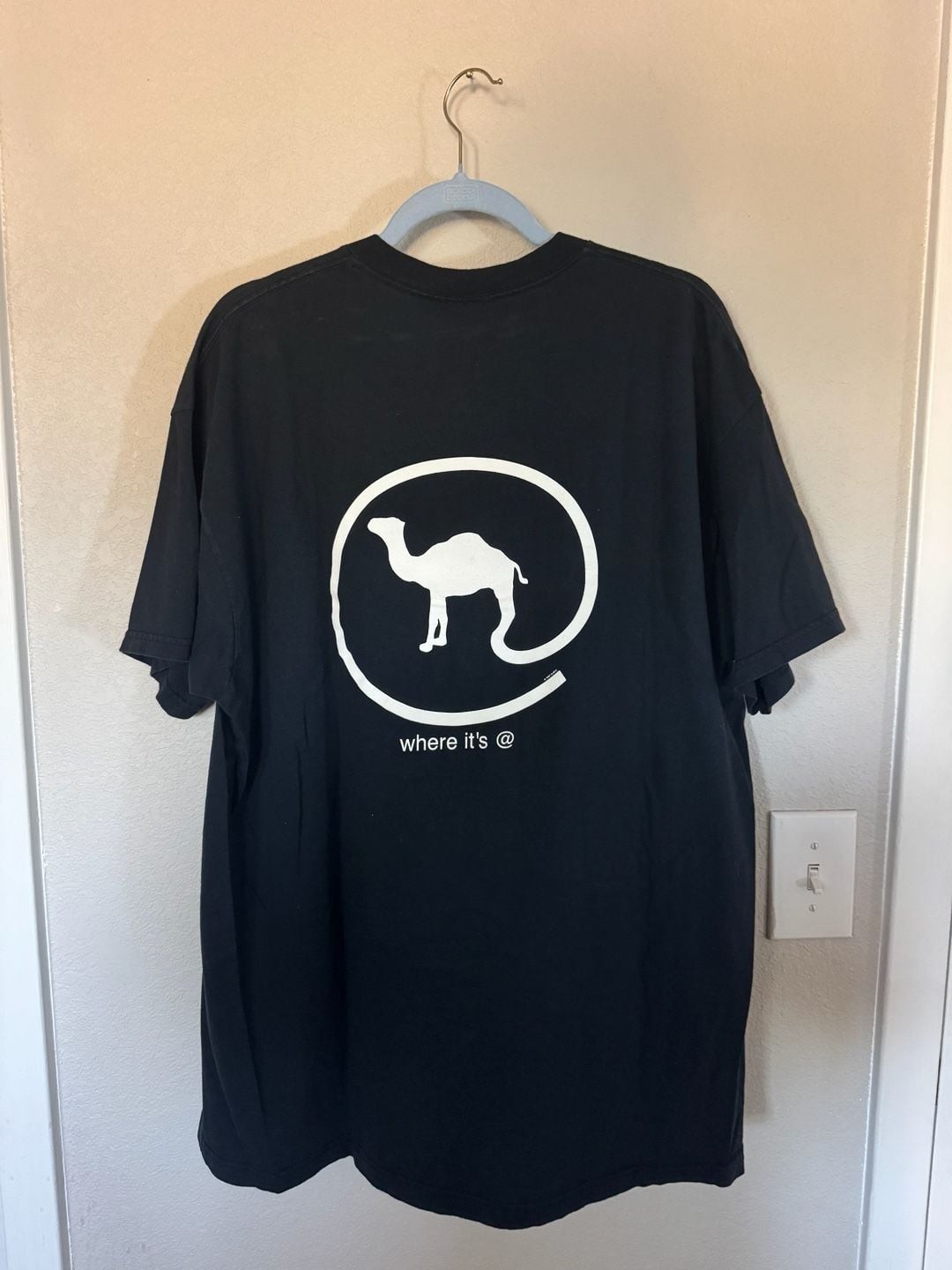 Delta Pro Weight Vintage Camel Where Its At T-Shirt Size XL Black