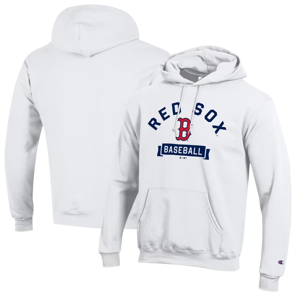 SALE- Boston Red Sox Champion Eco Powerblend Hoodie - White SALE- Boston Red Sox Champion Eco Powerblend Hoodie - White