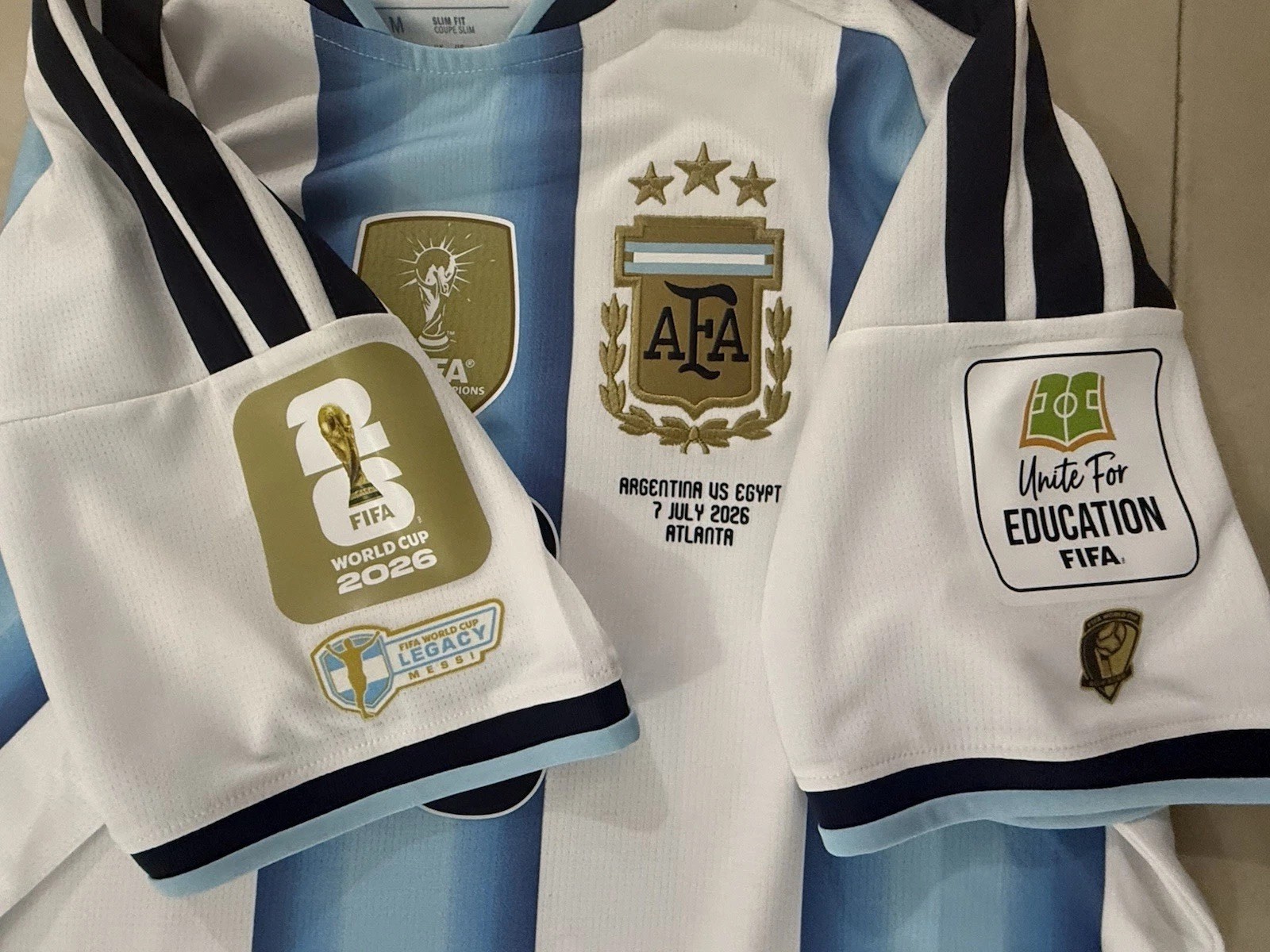 ARGENTINA MESSI MUNDIAL 2026 Vs EGYP SIZE XL ARGENTINA MESSI MUNDIAL 2026 Vs EGYP SIZE XL