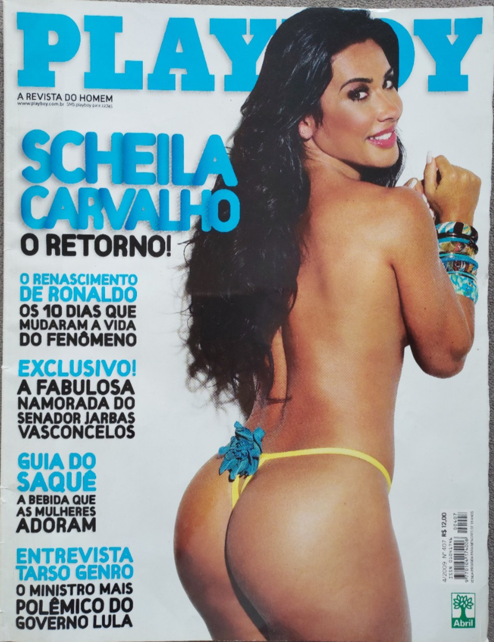 PLAYBOY BRAZIL SCHEILA CARVALHO #407 APR 2009 BOMBSHELL - Excellent RARE