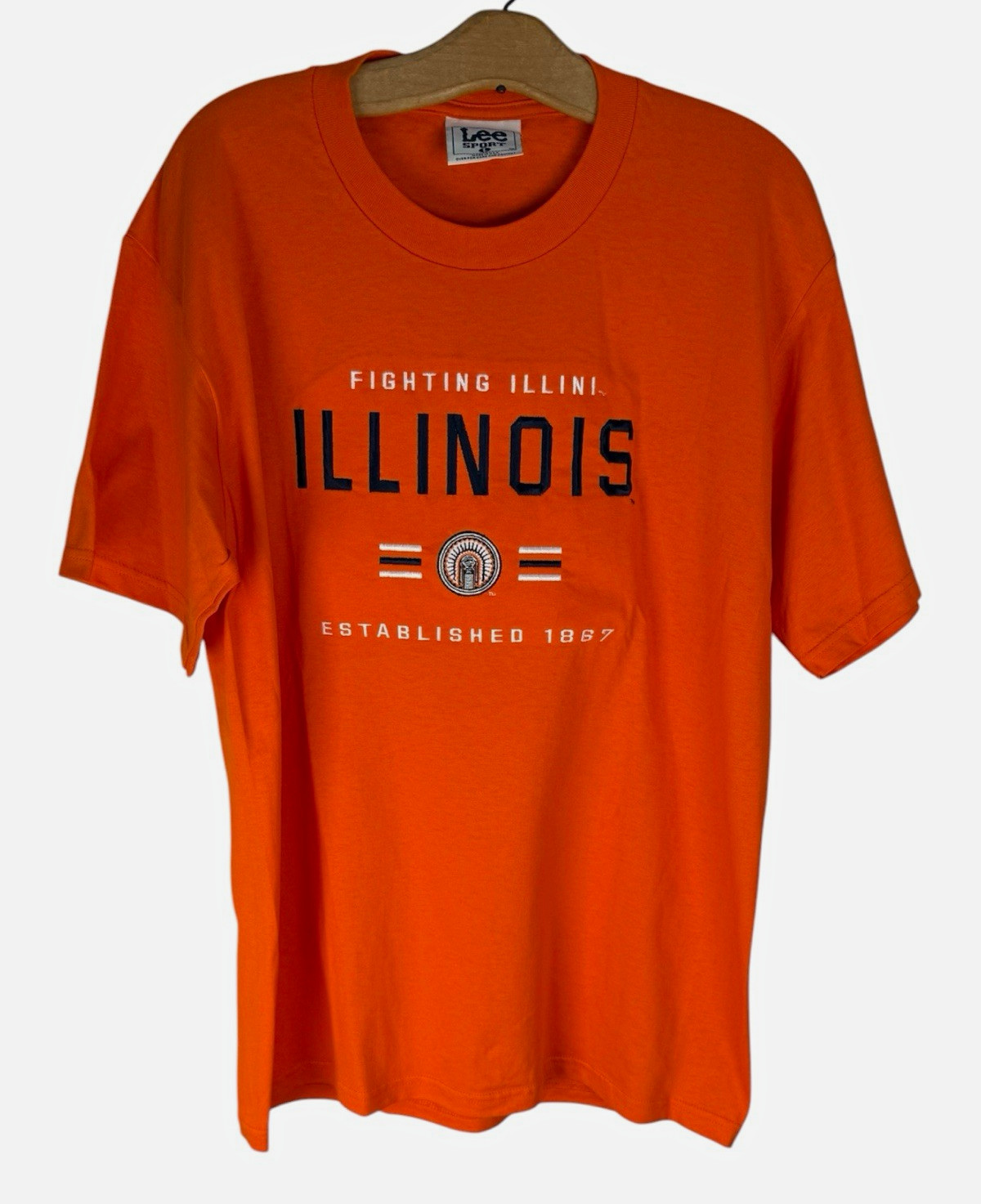 Vtg LEE SPORT Fighting Illini Embroidered Made in USA MINT 90s