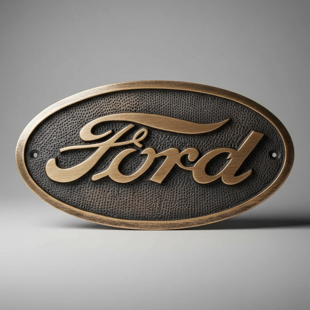 Ford 1903 Solid Brass Embossed Plaque