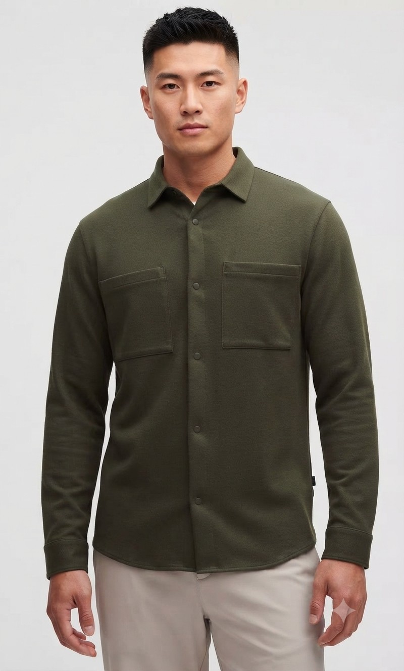 Lululemon Soft Knit Overshirt Deep Forest Sz M