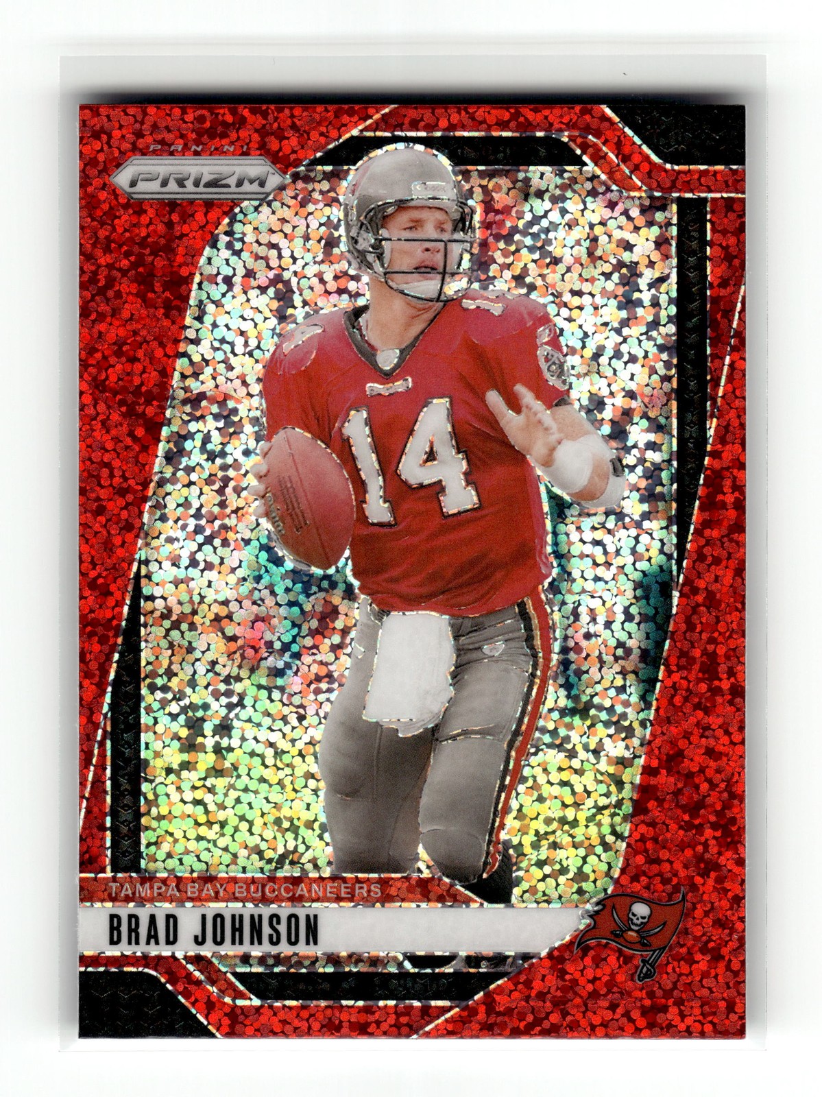 Brad Johnson 2024 Panini Prizm #274 Tampa Bay Buccaneers Red Sparkle