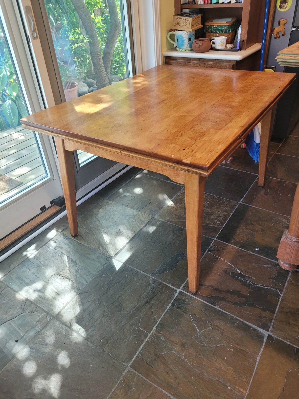 Restored Cushman Colonial Creation Extending Table, Birch, Cir.1940s Restored Cushman Colonial Creation Extending Table, Birch, Cir.1940s