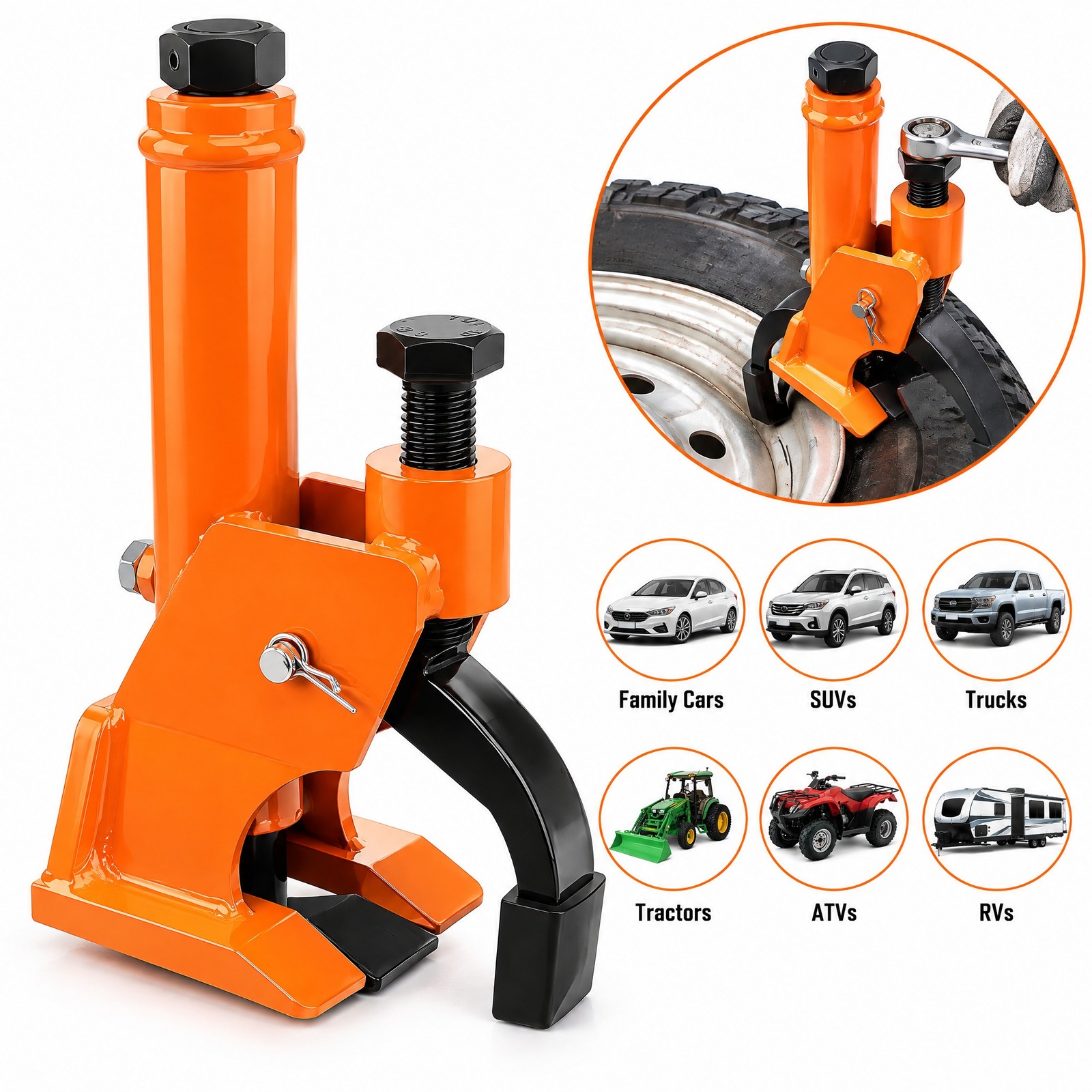 Bead Buster Portable Heavy Duty Bead Breaker with Rubber Pad
