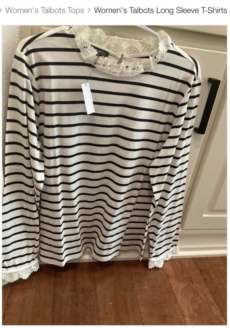 Talbots Women\'s Long Sleeve Striped Talbots Women\'s Long Sleeve Striped