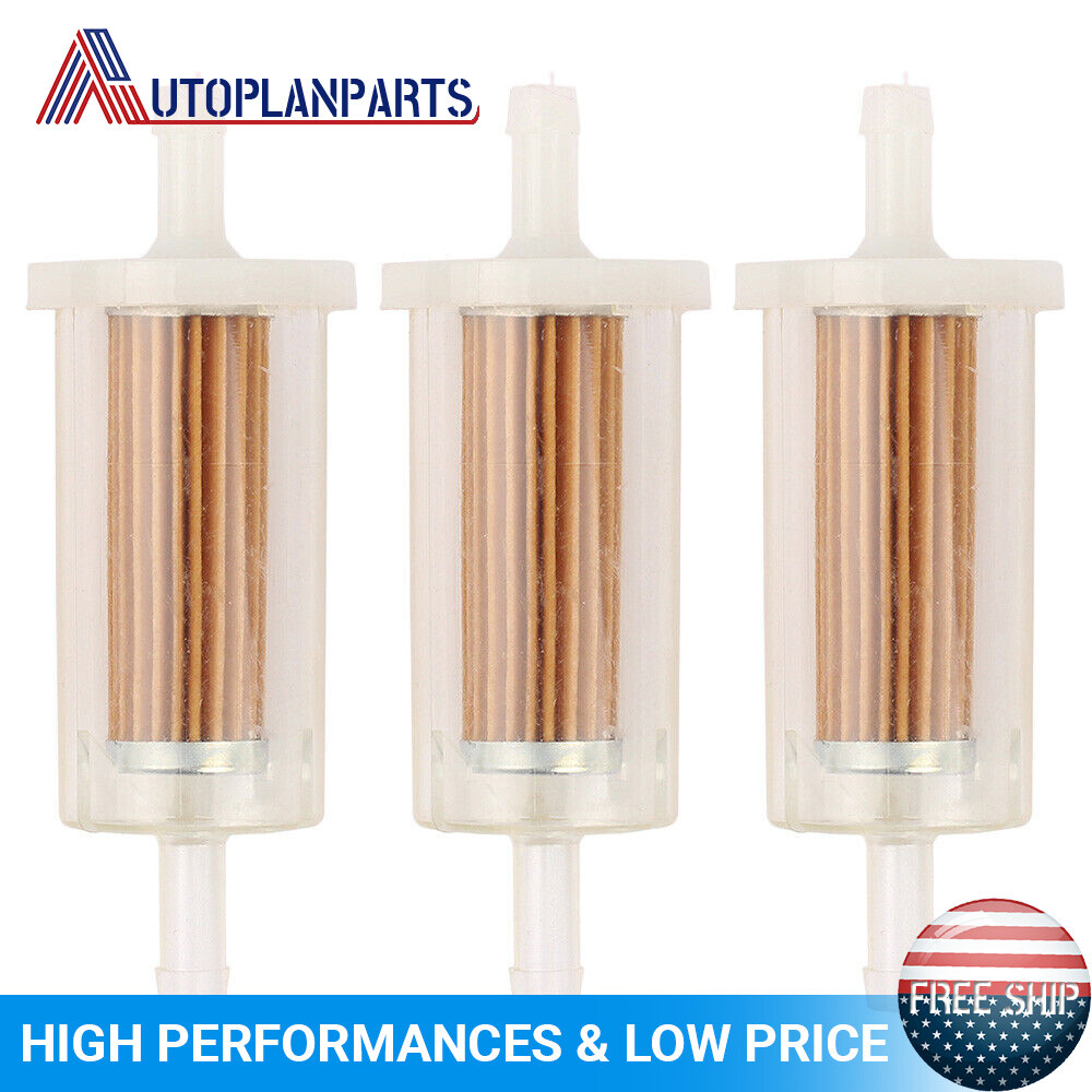 3x 1/4'' Inline Fuel Filter For 845125 Replace 695666