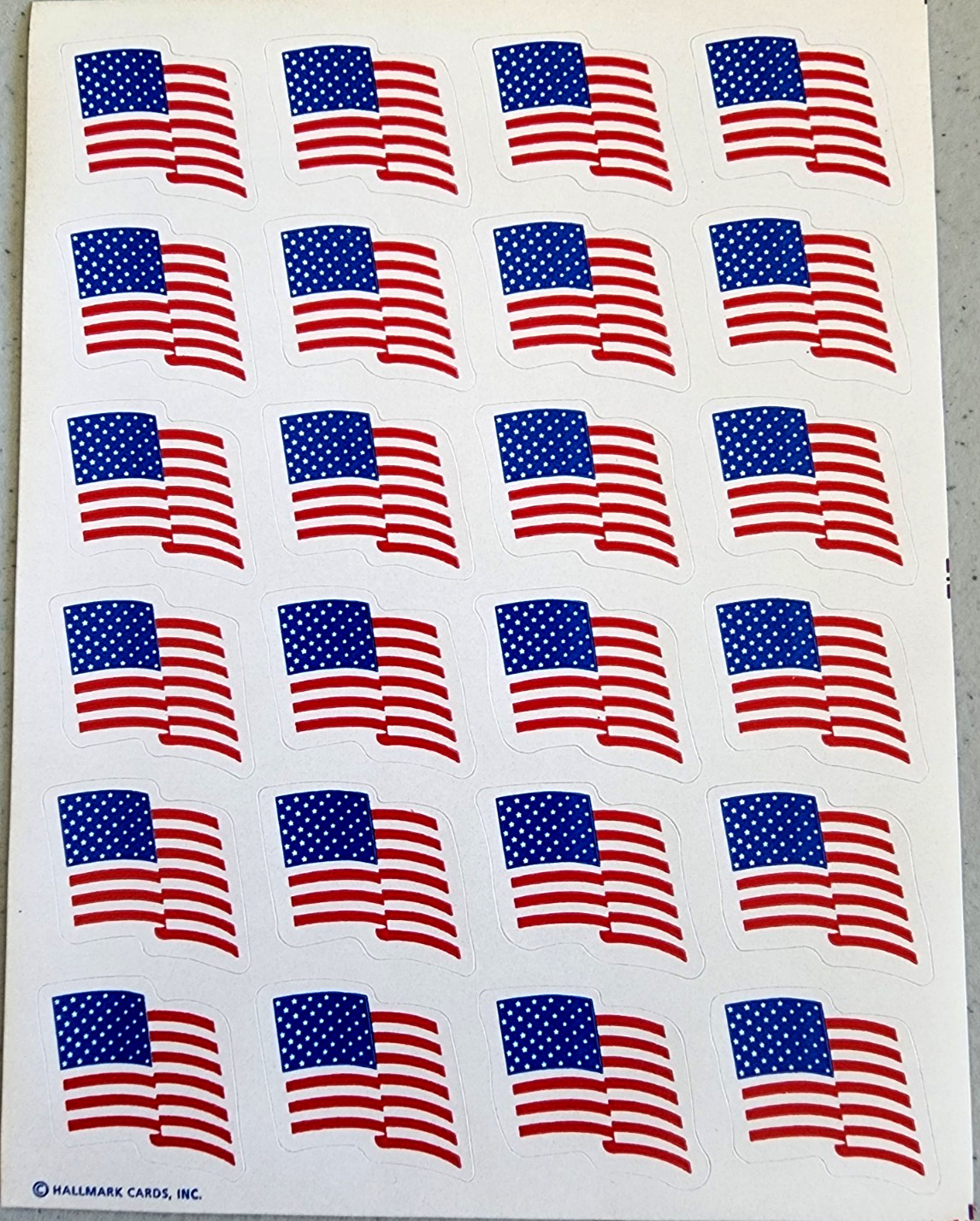 Vintage 1987 Hallmark American Flag Stickers Sheet NOS Patriotic Scrapbooking Vintage 1987 Hallmark American Flag Stickers Sheet NOS Patriotic Scrapbooking