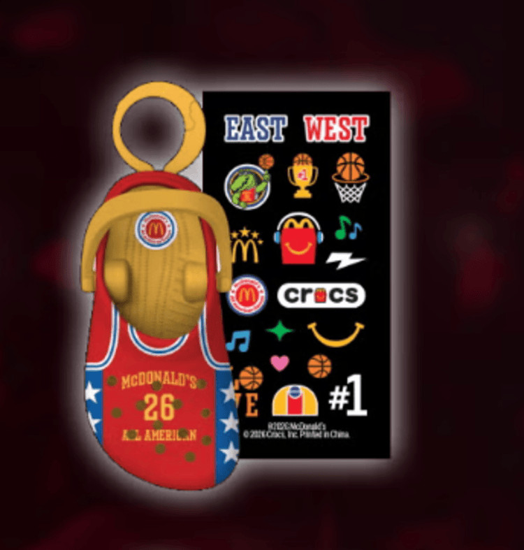 2026 McDONALD\'S Crocs All American Games Basketball HAPPY MEAL TOYS Or Set