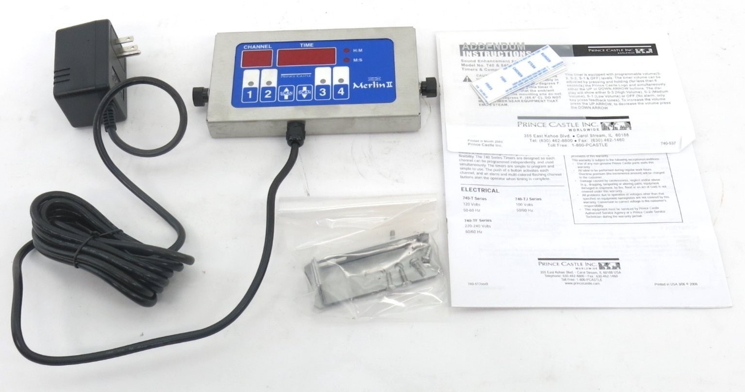 New Prince Castle 740-T4 4-Channel Single Function Digital Timer 120V Fryer time