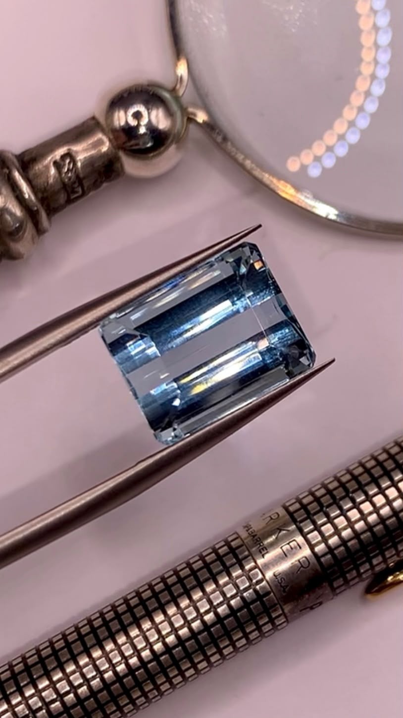 6.64Ct Natural Rare Icy Blue Aquamarine From Brazil