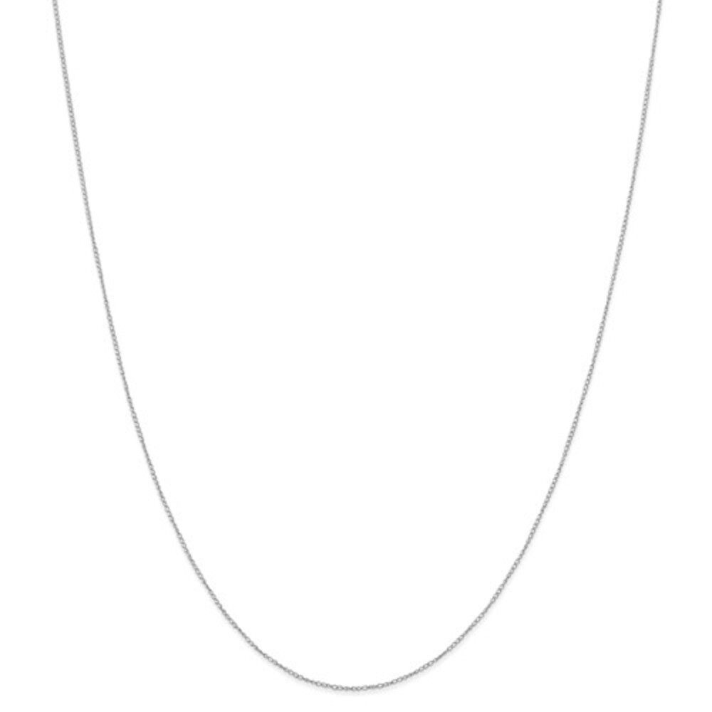 Real 14kt White Gold Carded Curb Chain; 13\'\'.16\