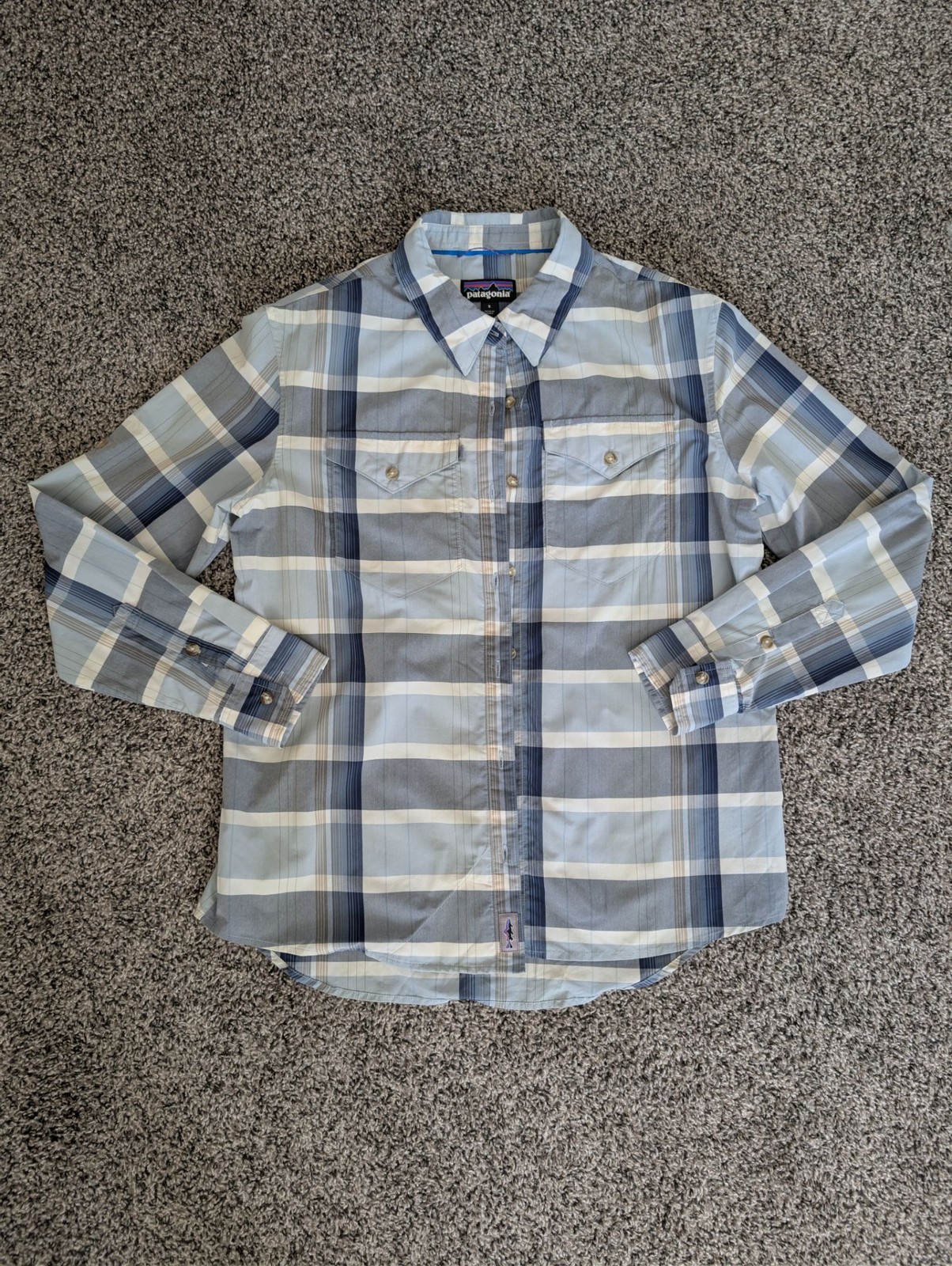 Patagonia Men\'s Long Sleeve Plaid Performance Shirt Small